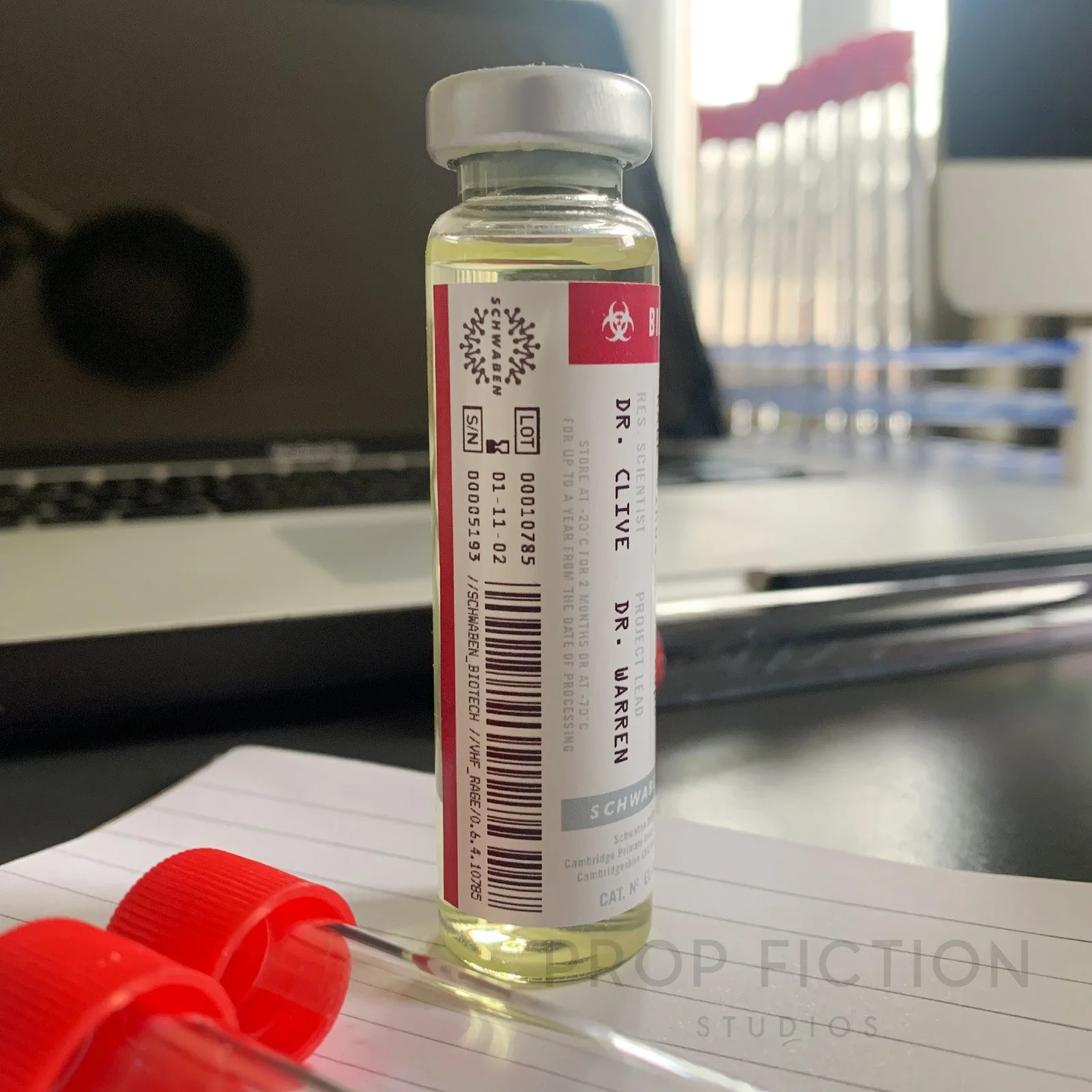 28 Days Later - Prop Rage Laboratory Research Sample / Sealed 20ml Display Vial, image 3