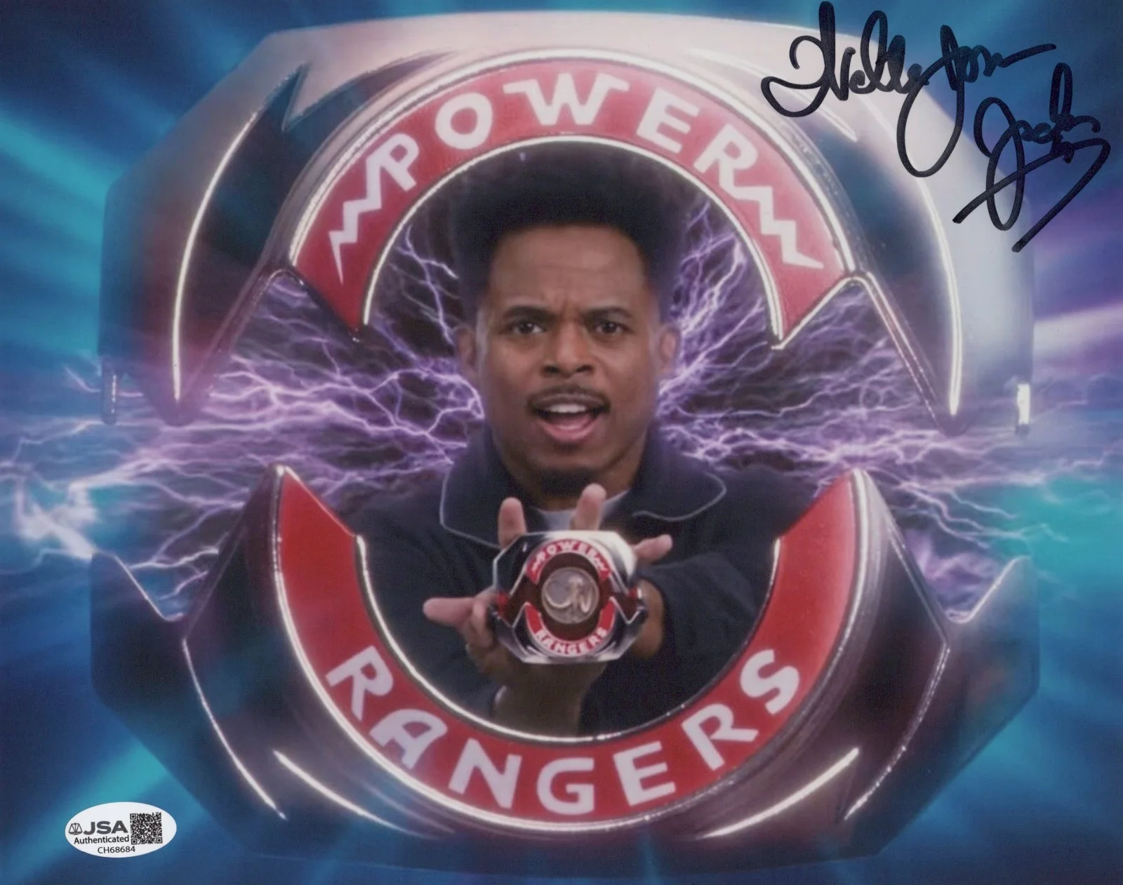 Walter Jones — Power Rangers- Black Ranger 8x10 photo signed by Walter Jones JSA COA