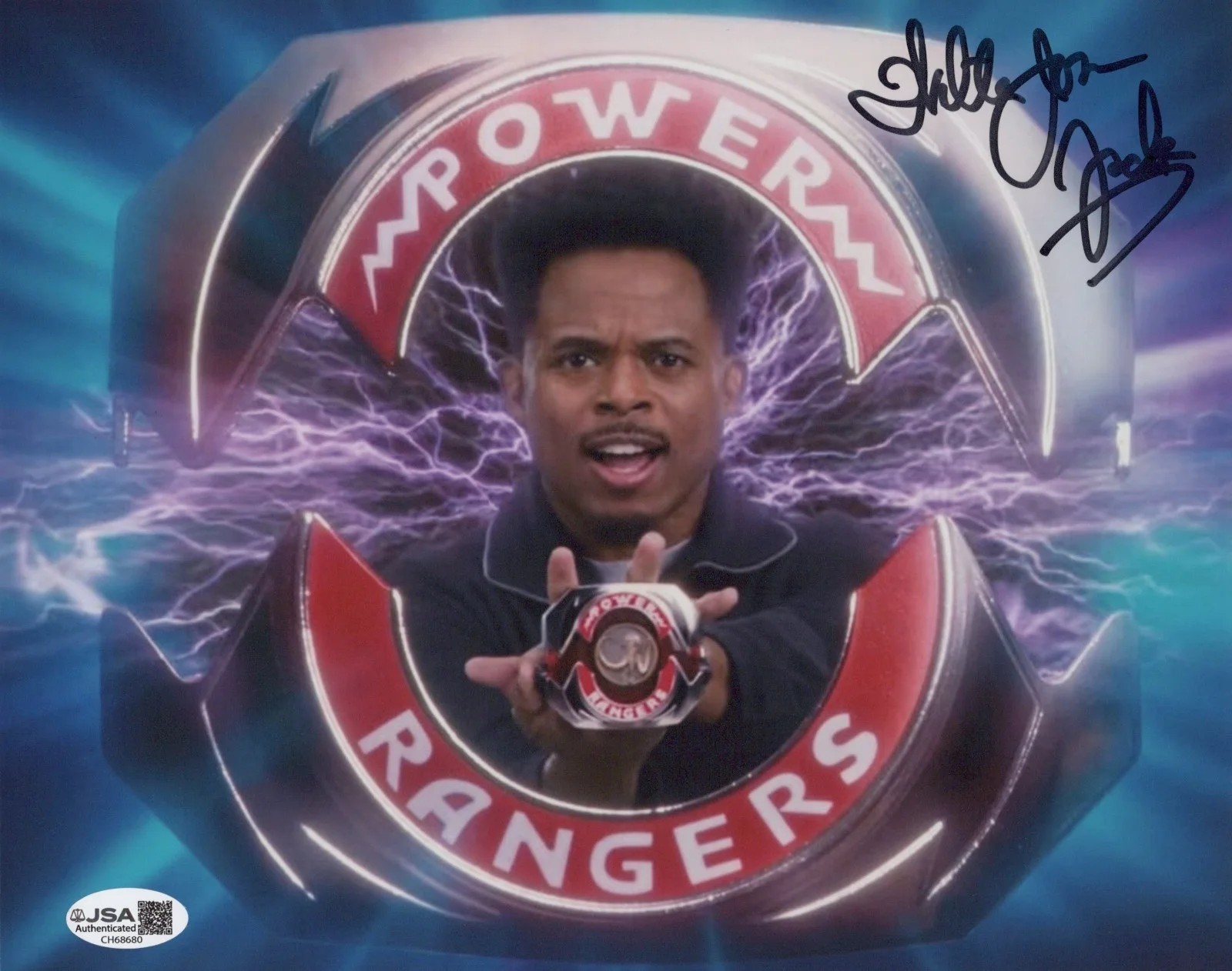 Walter Jones — Power Rangers- Black Ranger 8x10 photo signed by Walter Jones JSA COA