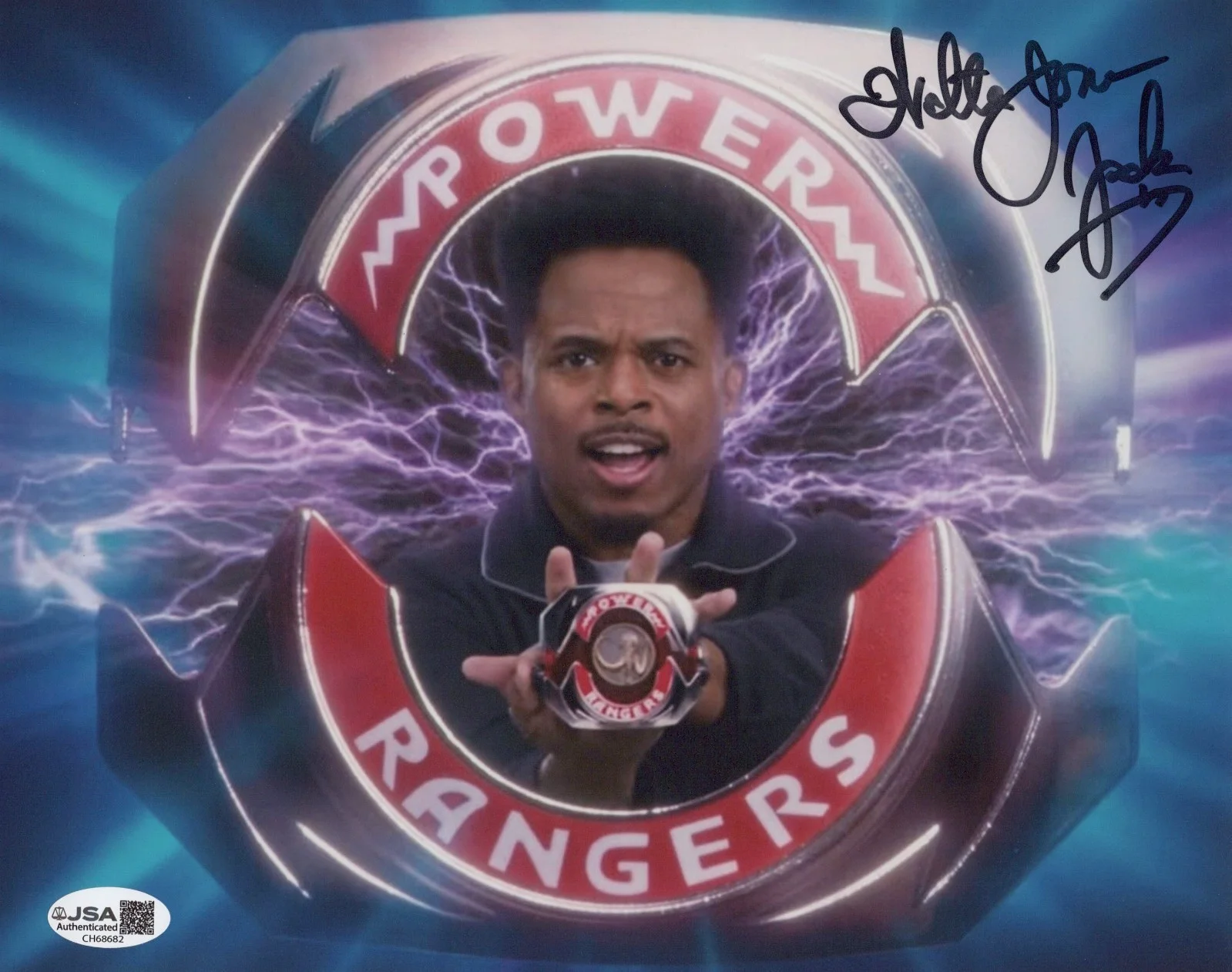 Walter Jones — Power Rangers- Black Ranger 8x10 photo signed by Walter Jones JSA COA