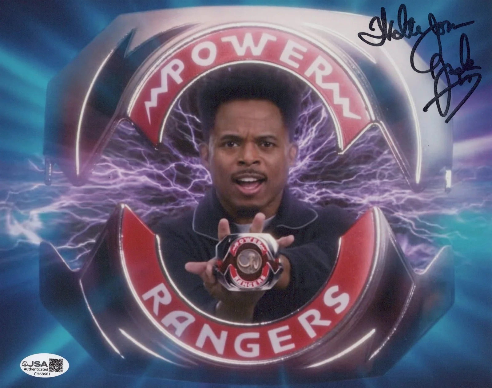 Walter Jones — Power Rangers- Black Ranger 8x10 photo signed by Walter Jones JSA COA