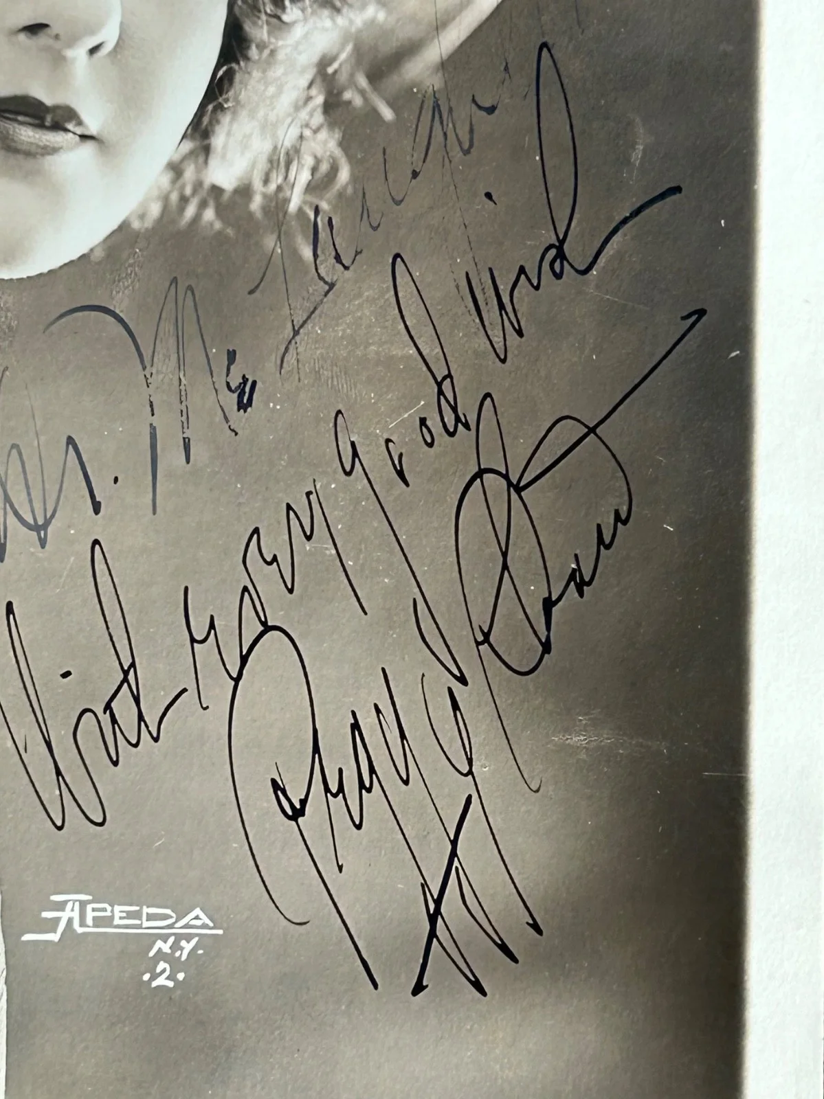 PEGGY SHAW—SIGNED PHOTO—ZIEGFELD•SILENT COMEDY•Flora Finch•Hank Mann•Lantz, изображение 2