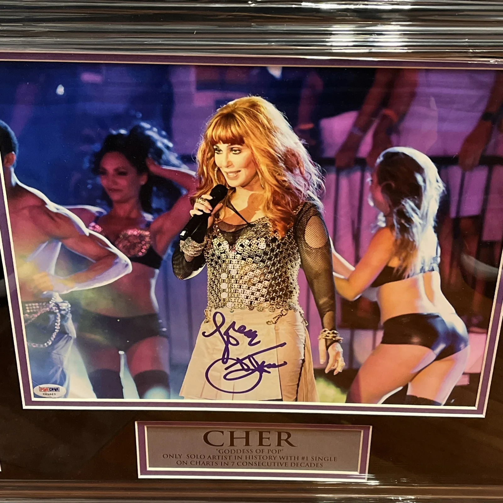 Cher 11x14 autograph Framed Collage COA PSA 19x30, image 3