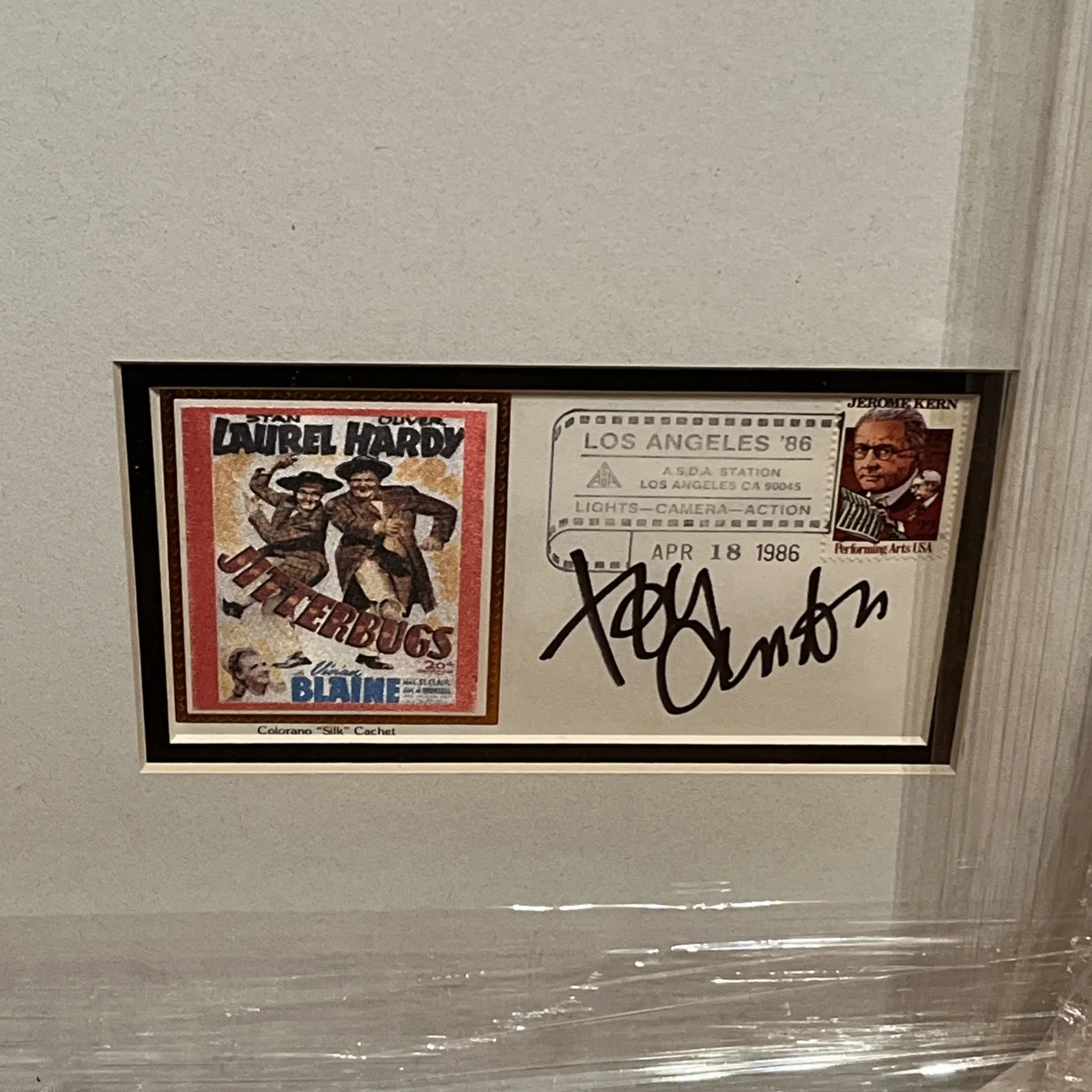 Jack Lemon — Jack Lemon & Tony Curtis Autograph Cuts Display Some Like It Hot PSA & JSA 22x25, image 3