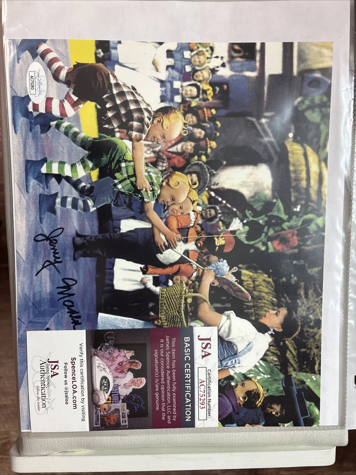 Authenticated Autographed Wizard Of Oz Photo, image 2