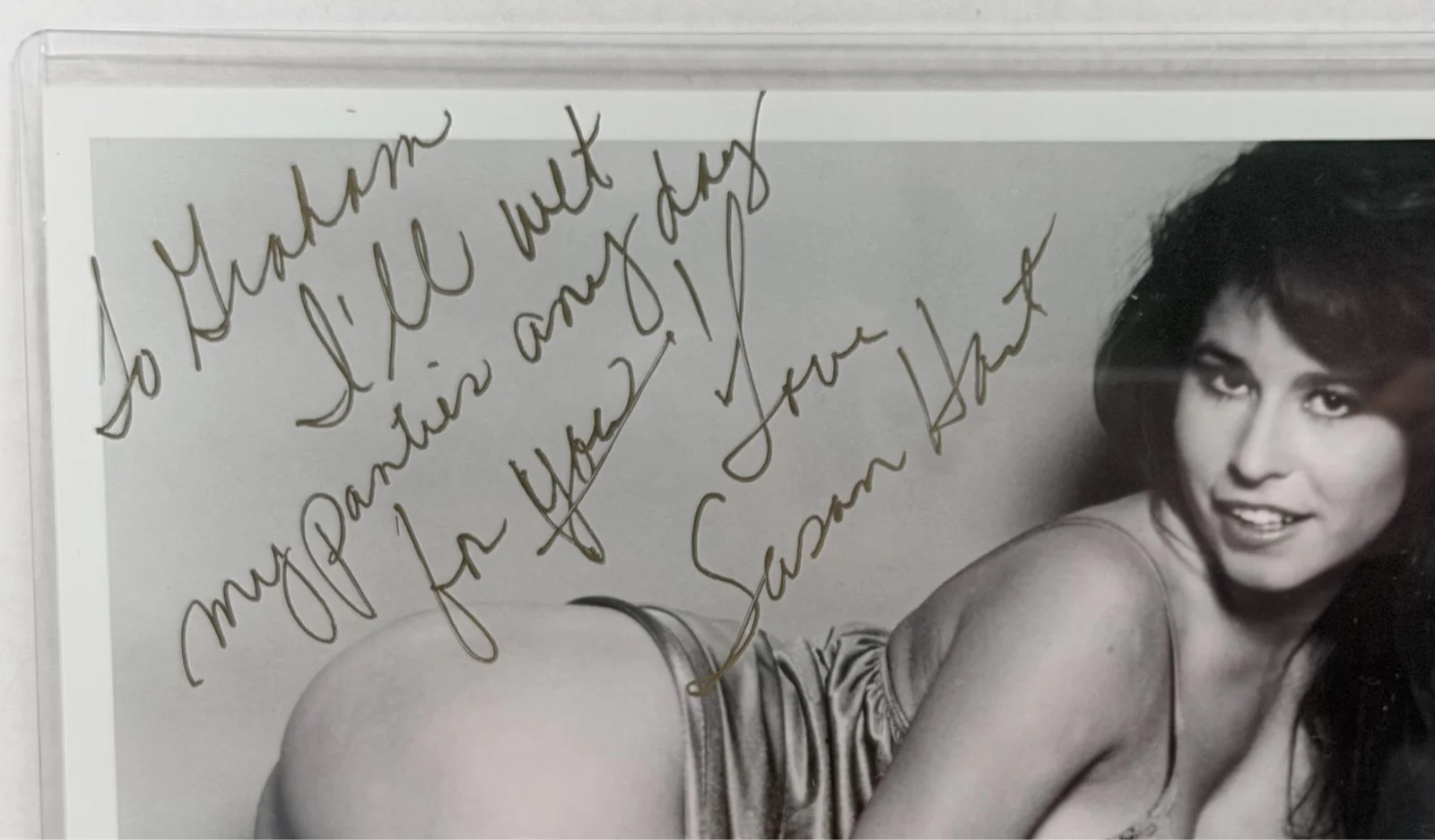 Susan Hart — SUSAN HART Signed Photo Video Flyer Slumber Party 1984 Adult Film Video Actress, изображение 2