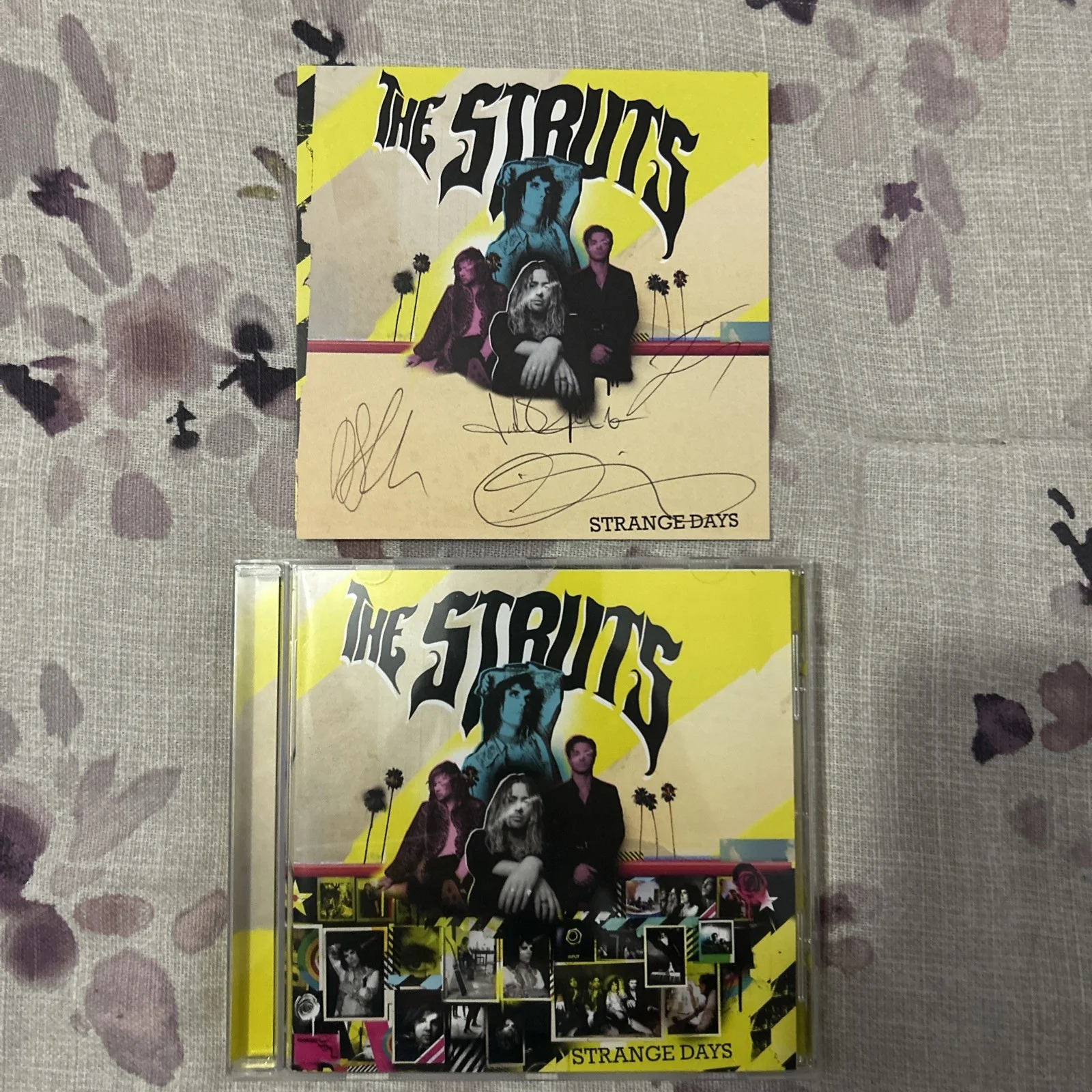 Signed The Struts CD, Strange Days, Autographed Insert Art Card by Full Band, image 2