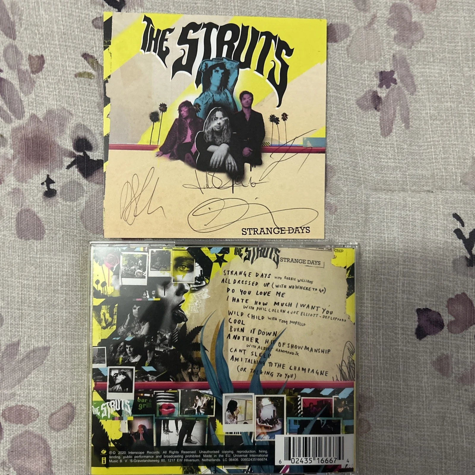 Signed The Struts CD, Strange Days, Autographed Insert Art Card by Full Band, image 3