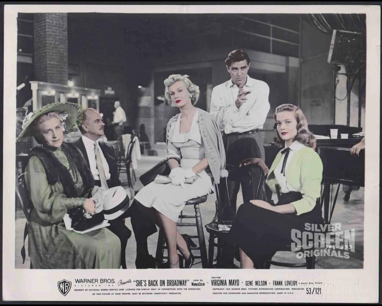 She's Back On Broadway 2x ORIGINAL Press Studio Stills Virginia Mayo 1953, image 2
