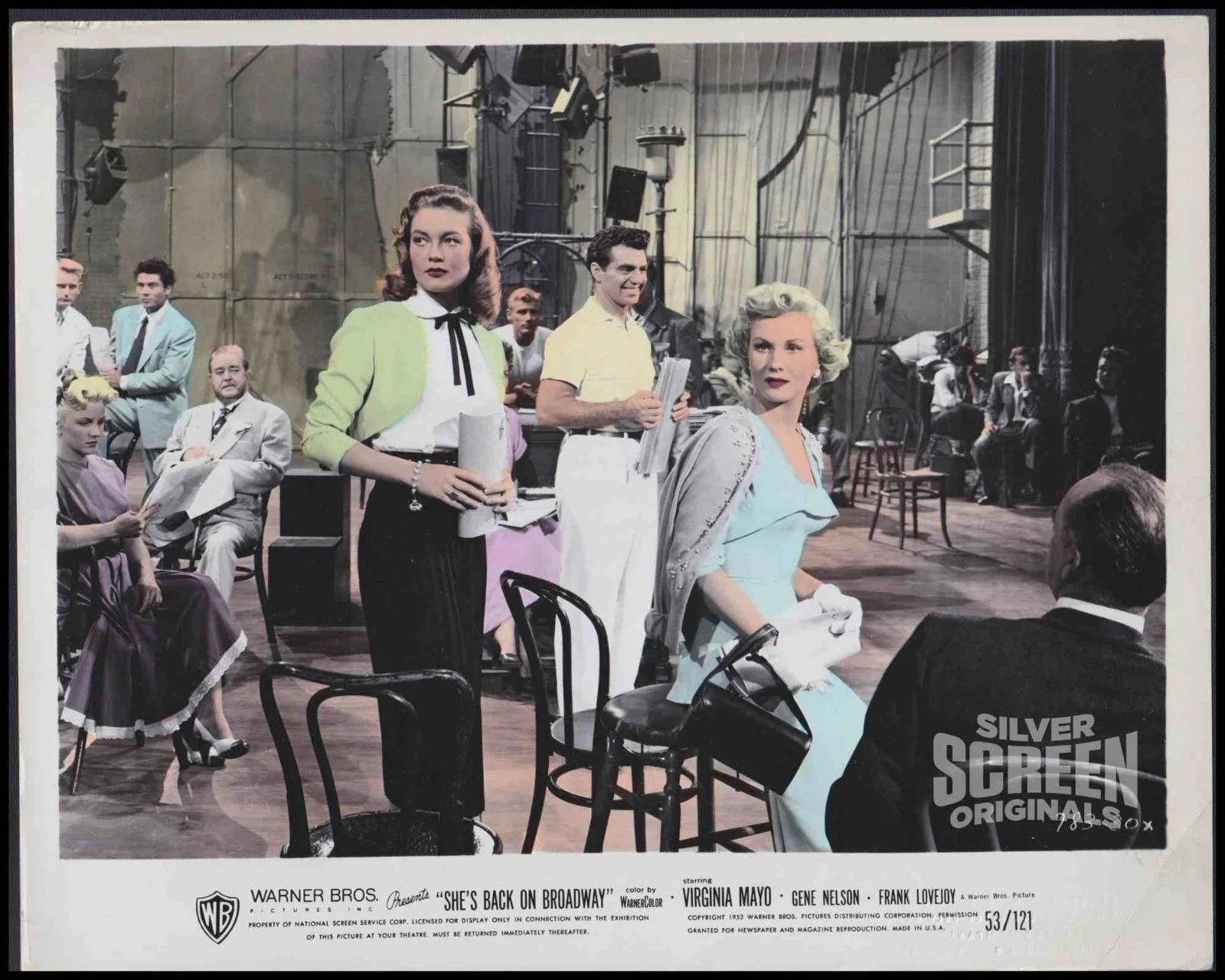 She's Back On Broadway 2x ORIGINAL Press Studio Stills Virginia Mayo 1953, image 3