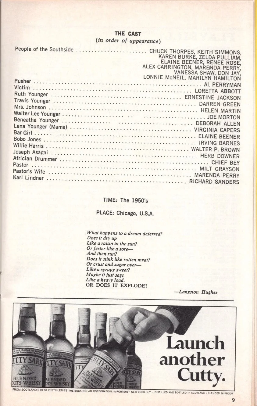Cast — Raisin Signed Autographed Cast Playbill, image 2