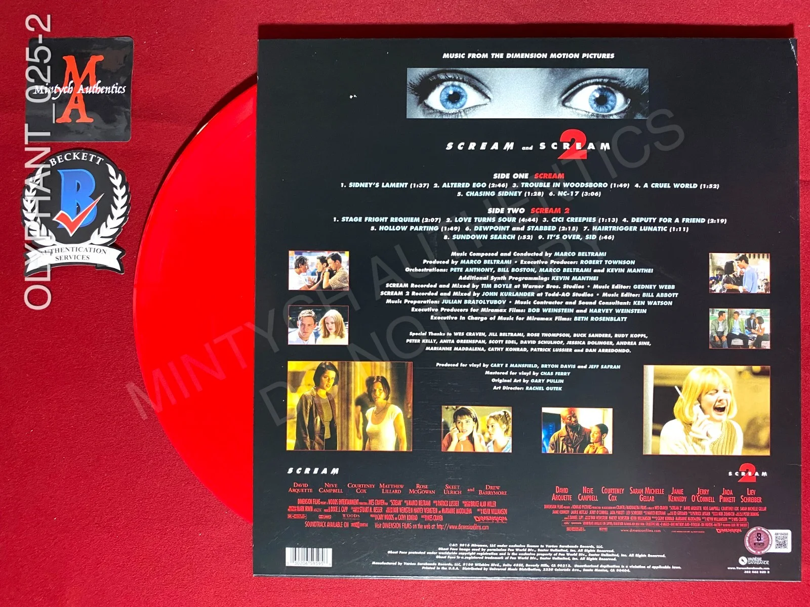 Timothy Olyphant — Timothy Olyphant autographed signed Scream 2 vinyl soundtrack Ghostface Beckett, изображение 2