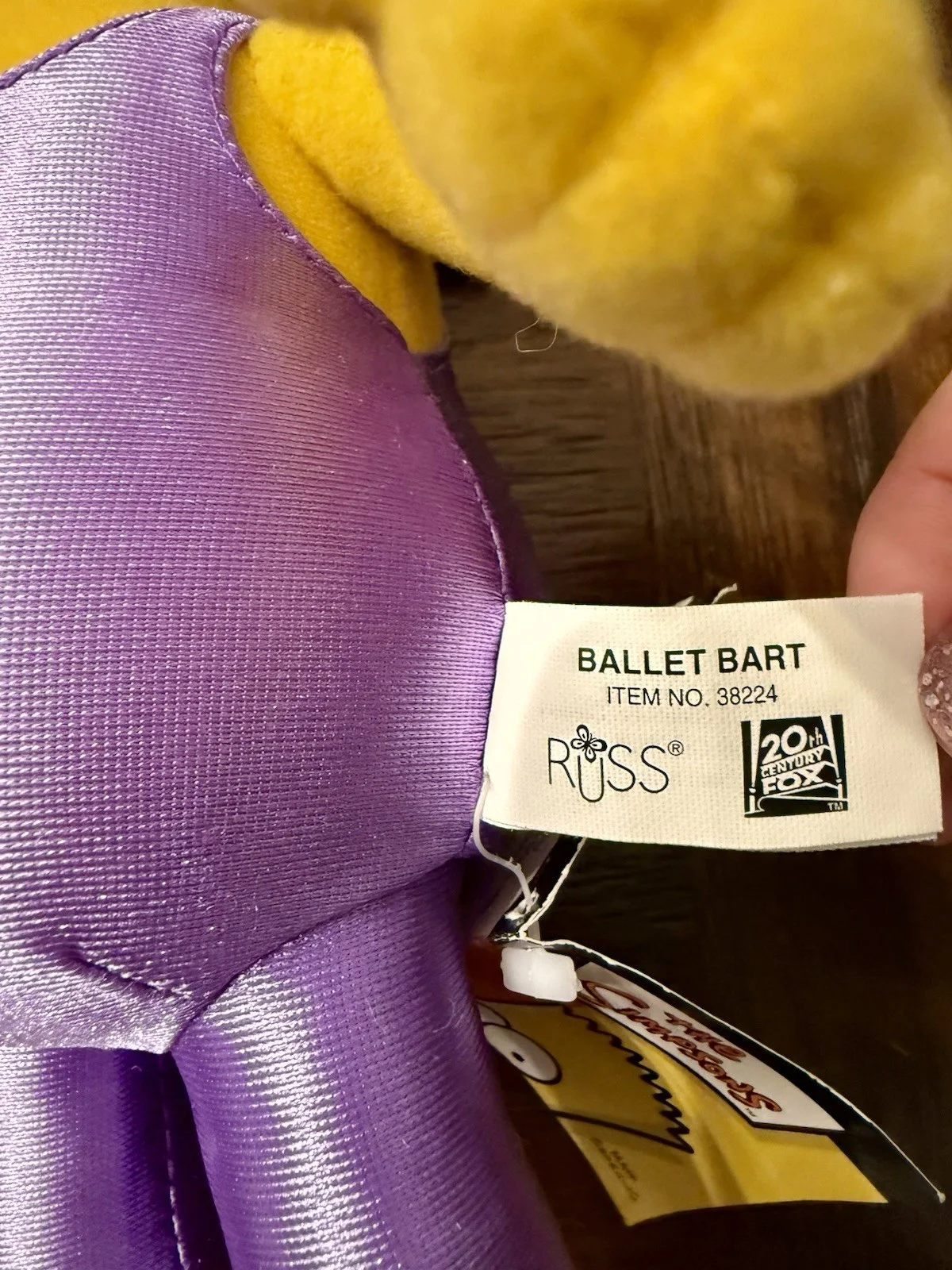 Nancy Cartwright Signed Simpsons Plush - Ballet Bart NWT, image 4