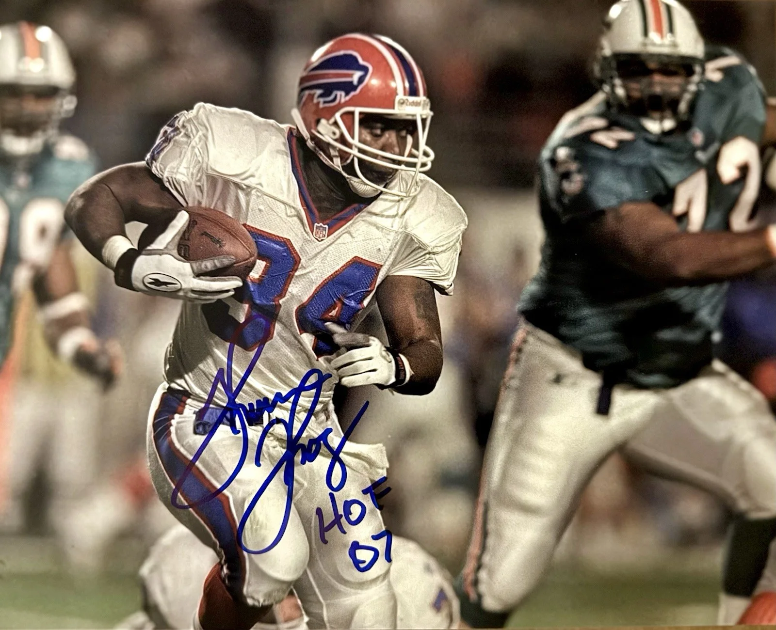 Thurman Thomas — THURMAN THOMAS HAND SIGNED 8X10 BUFFALO BILLS HOF MVP RUNNING BACK BILLS MAFIA