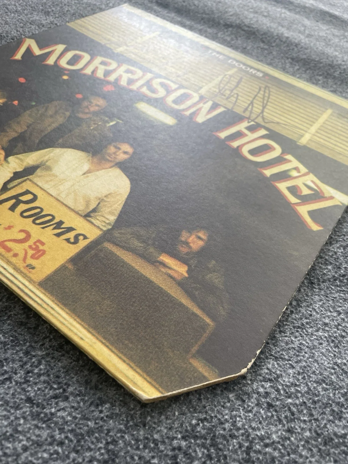 The Doors John Densmore Robby Krieger Henry Diltz SIGNED Morrison Hotel Record, image 4