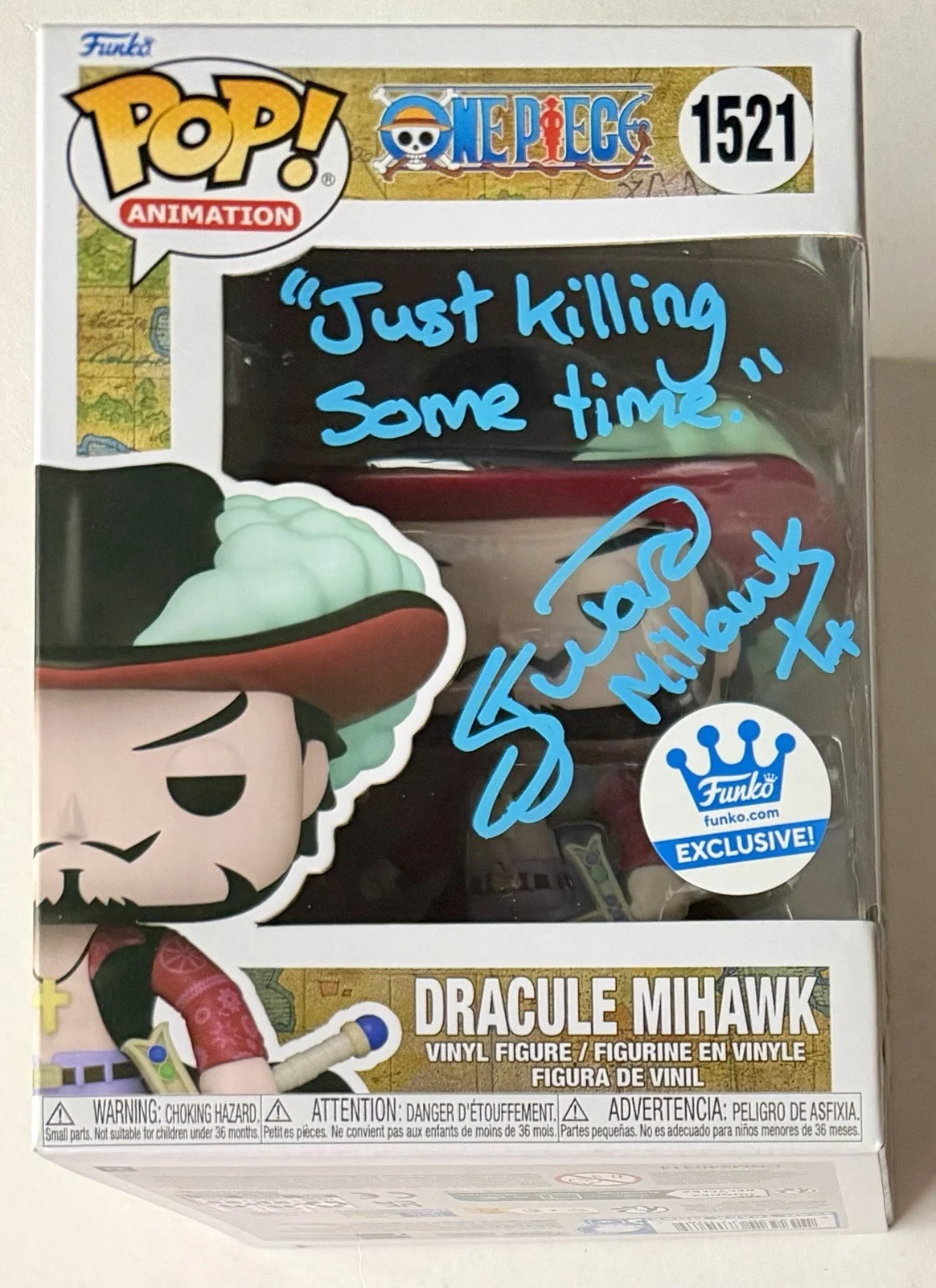 Steven John Ward — STEVEN JOHN WARD SIGNED • DRACULE MIHAWK FUNKO POP • ONE PIECE • JSA WITNESSED, image 2