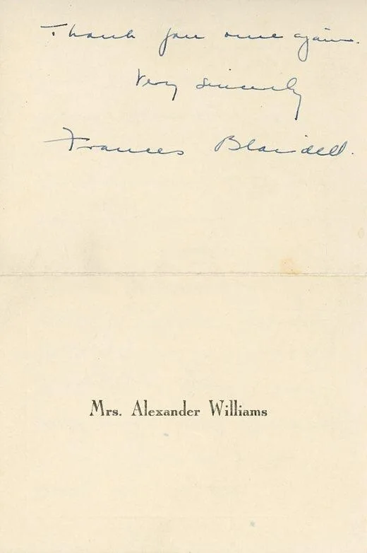 Frances Blaisdell- Handwritten Signed Letter, image 2