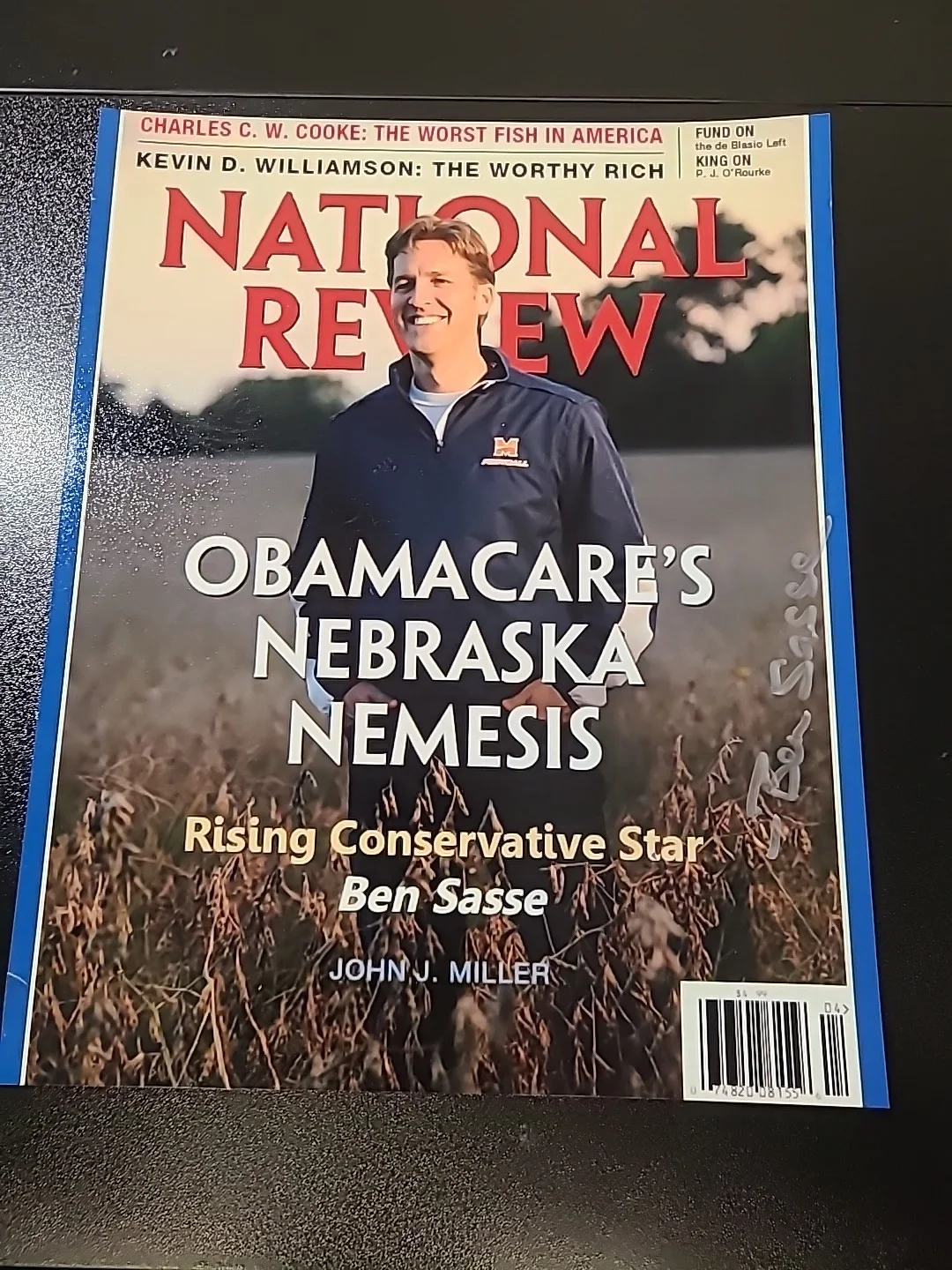 Ben Sasse Signed Photo 8" X 10" Magazine Cover Photo, изображение 2