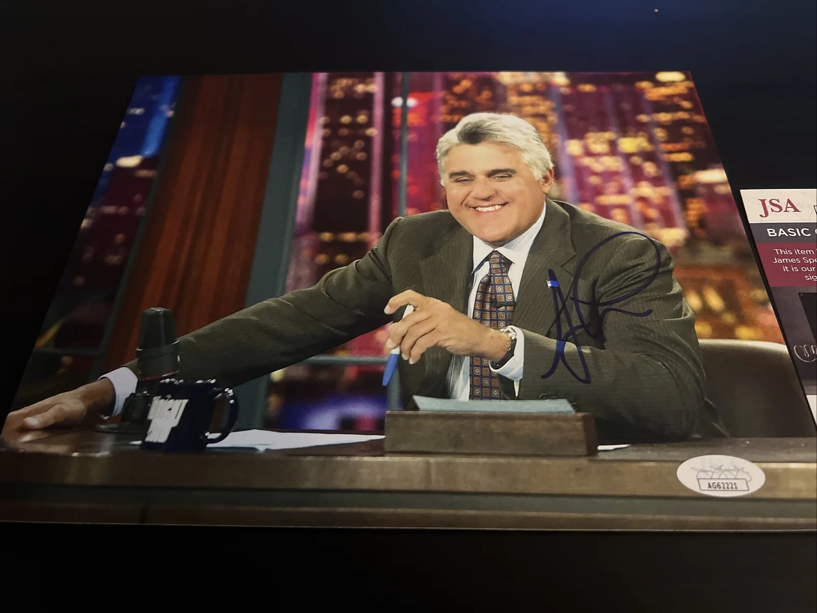 Jay Leno — Jay Leno SIGNED 8x10" Photo JSA COA Autographed The Tonight Show Cars, image 2