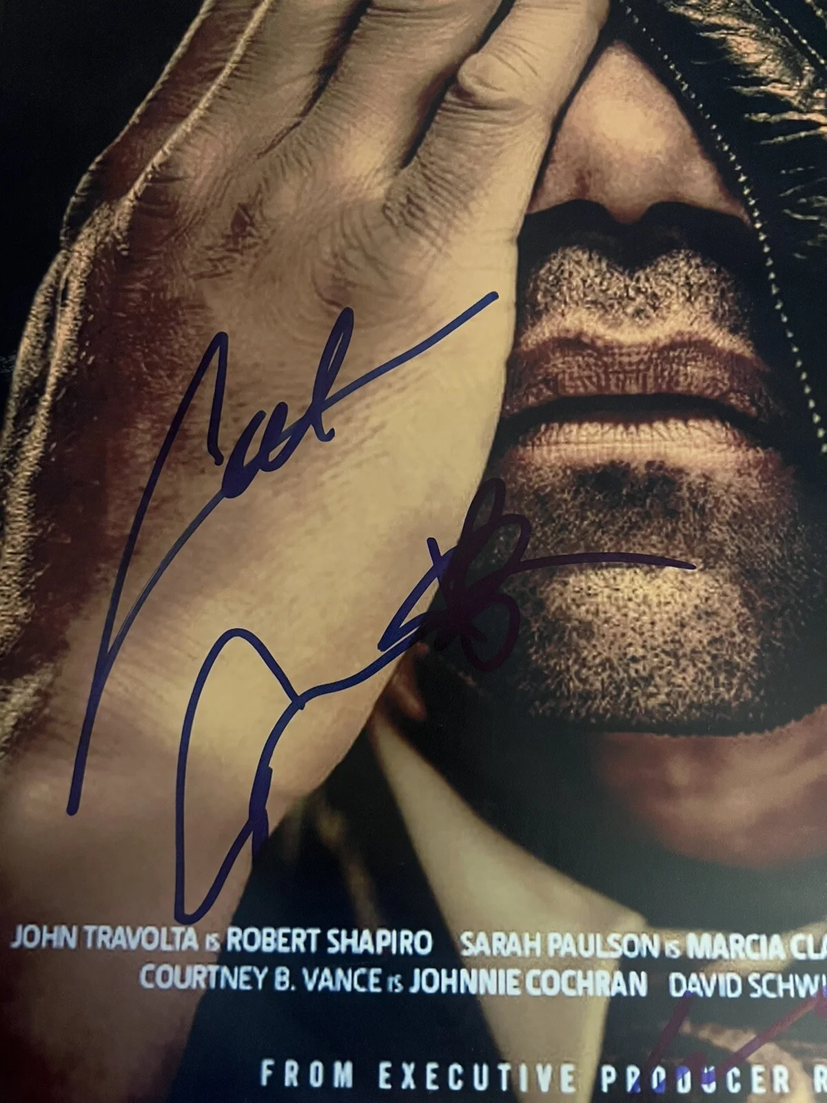 JOHN TRAVOLTA SIGNED THE PEOPLE VS Oj Simpson 12x18 Photo Cuba Goofing Jr Jsa, image 2