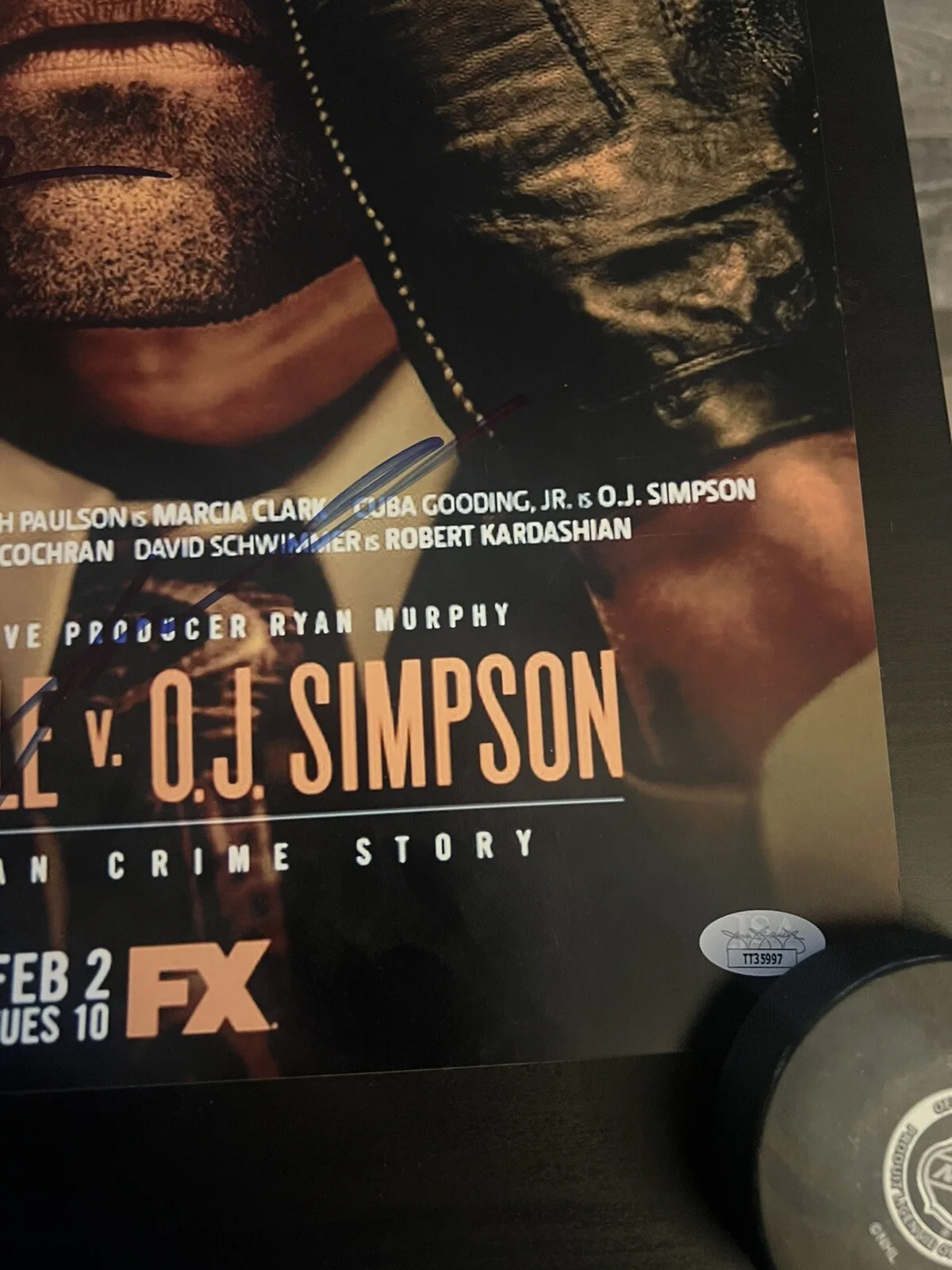 JOHN TRAVOLTA SIGNED THE PEOPLE VS Oj Simpson 12x18 Photo Cuba Goofing Jr Jsa, image 4