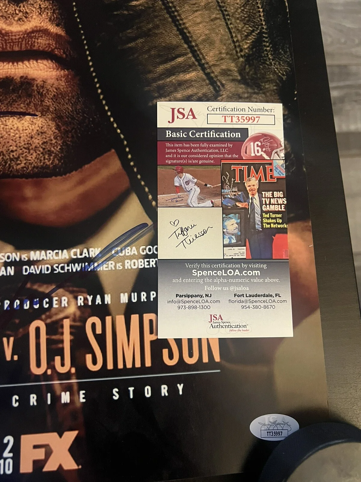 JOHN TRAVOLTA SIGNED THE PEOPLE VS Oj Simpson 12x18 Photo Cuba Goofing Jr Jsa, image 5