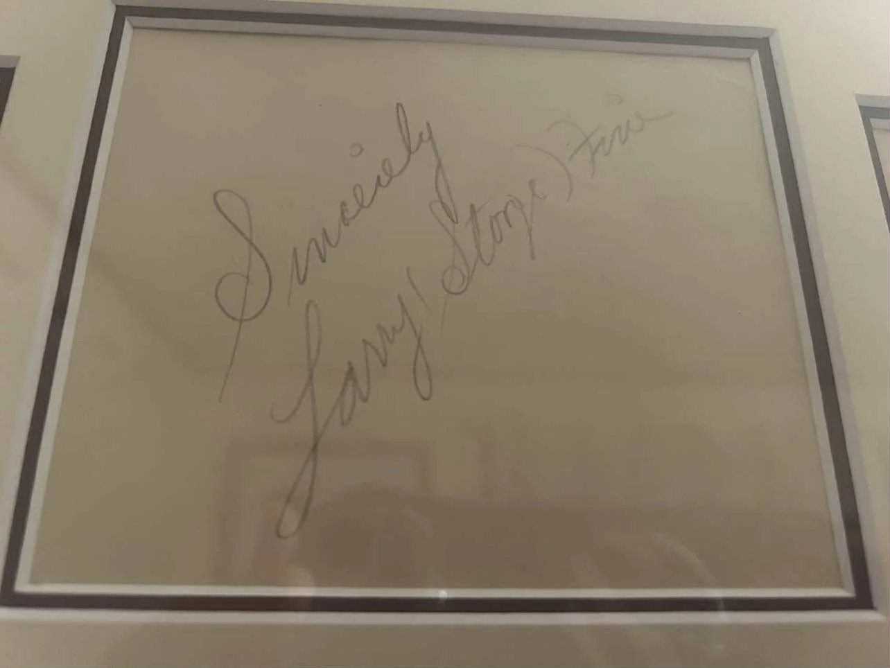 Three Stooges Signed Autograph Auto Display Moe Larry Curly Howard Rare INVEST, изображение 3