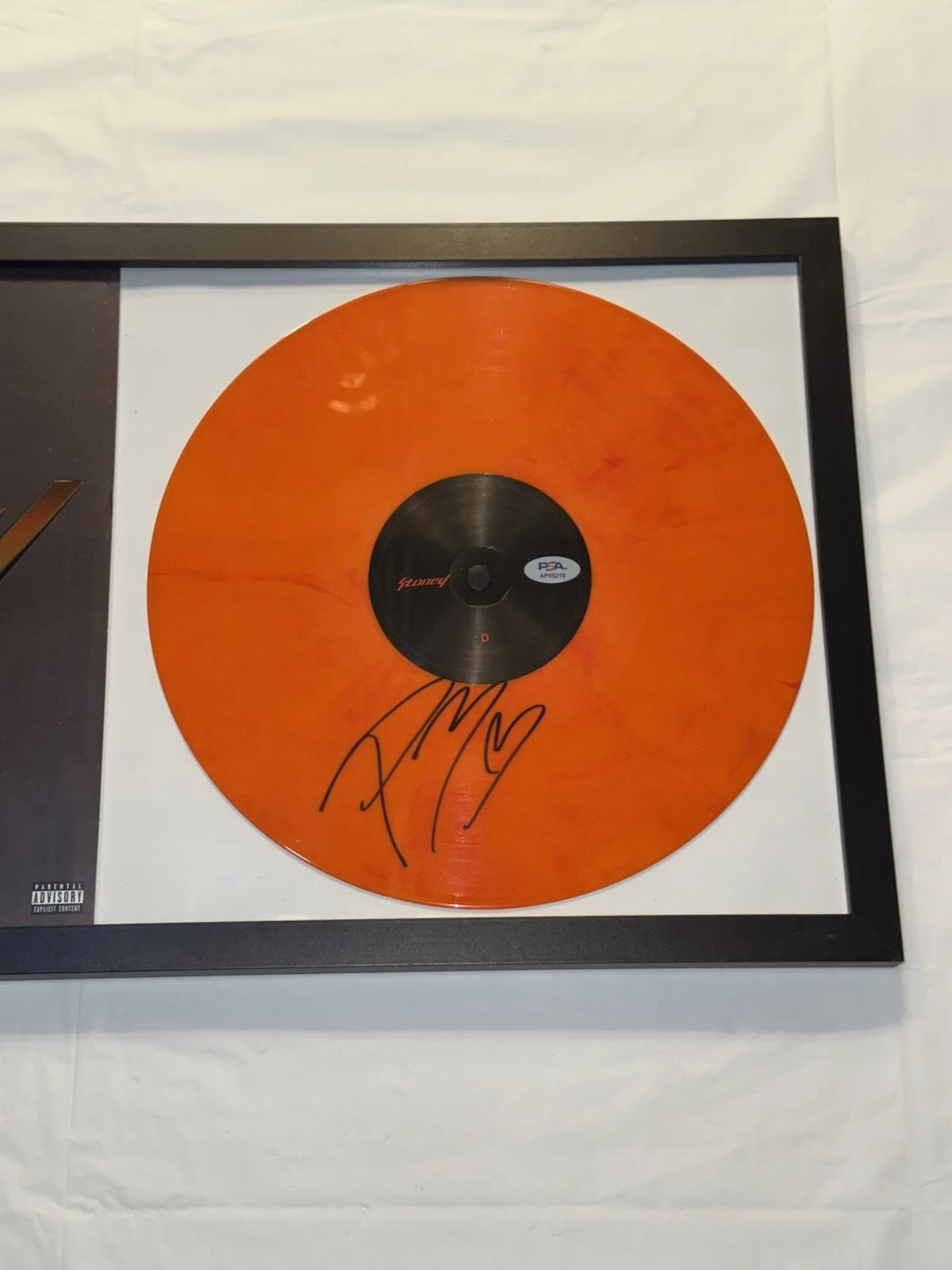 POST MALONE SIGNED AUTOGRAPH STONEY VINYL RECORD ALBUM FRAMED PSA/DNA COA RARE, изображение 2