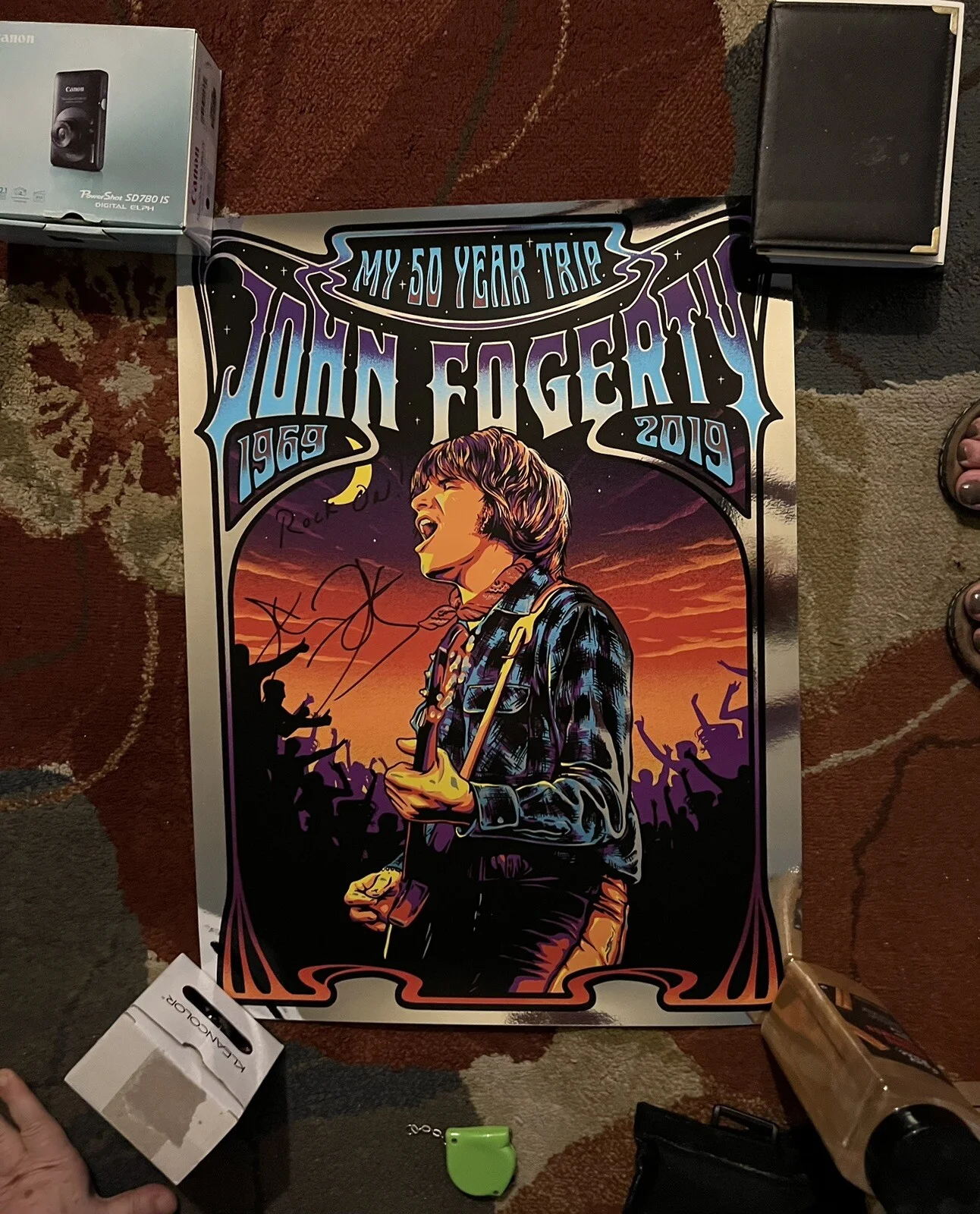 Signed John Fogerty my 50 year trip poster 18 x 24 Creedence Clearwater Revival, изображение 2