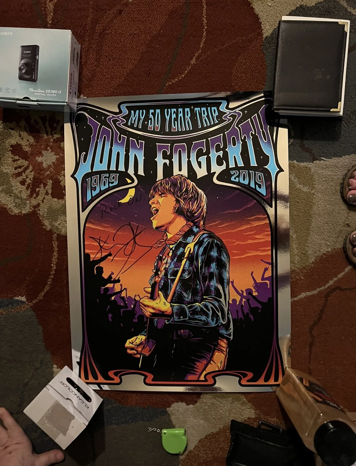 Signed John Fogerty my 50 year trip poster 18 x 24 Creedence Clearwater Revival, изображение 3