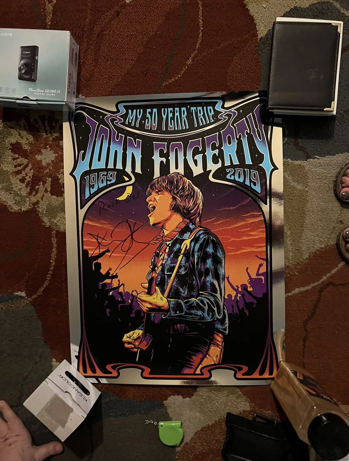 Signed John Fogerty my 50 year trip poster 18 x 24 Creedence Clearwater Revival, изображение 4