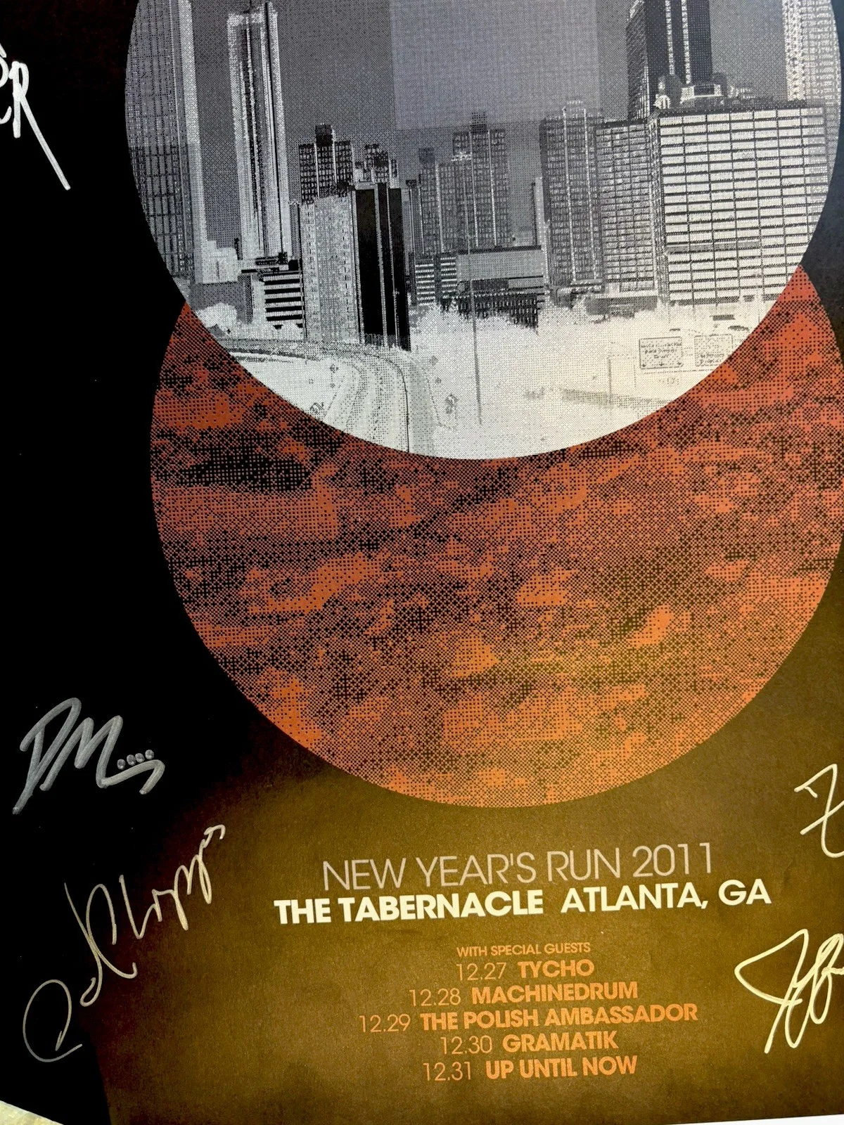 STS9 Poster Signed by Band NYE Live At The Tabernacle 20.5 x 14 Soundtribe New, изображение 2