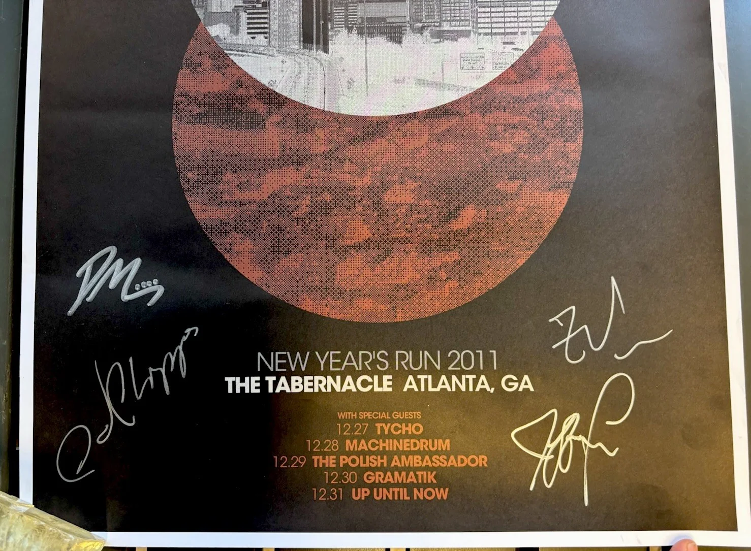 STS9 Poster Signed by Band NYE Live At The Tabernacle 20.5 x 14 Soundtribe New, изображение 3