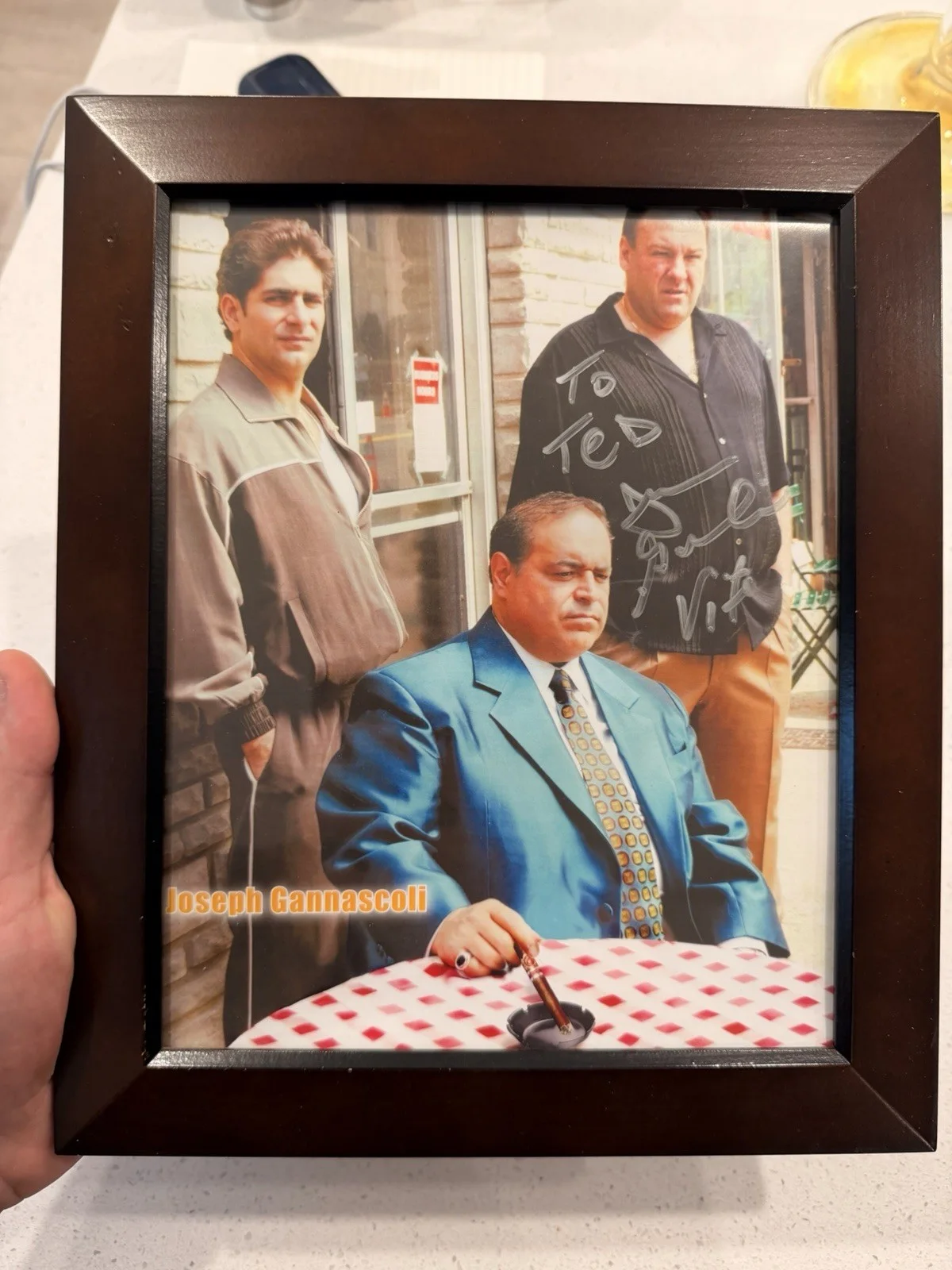 Joseph Gannascoli Signed Photograph Sopranos Photo, изображение 2