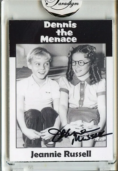 Jeannie Russell — -DENNIS THE MENACE- JEANNIE RUSSELL Signed/Autograph/Auto Certified TV Card