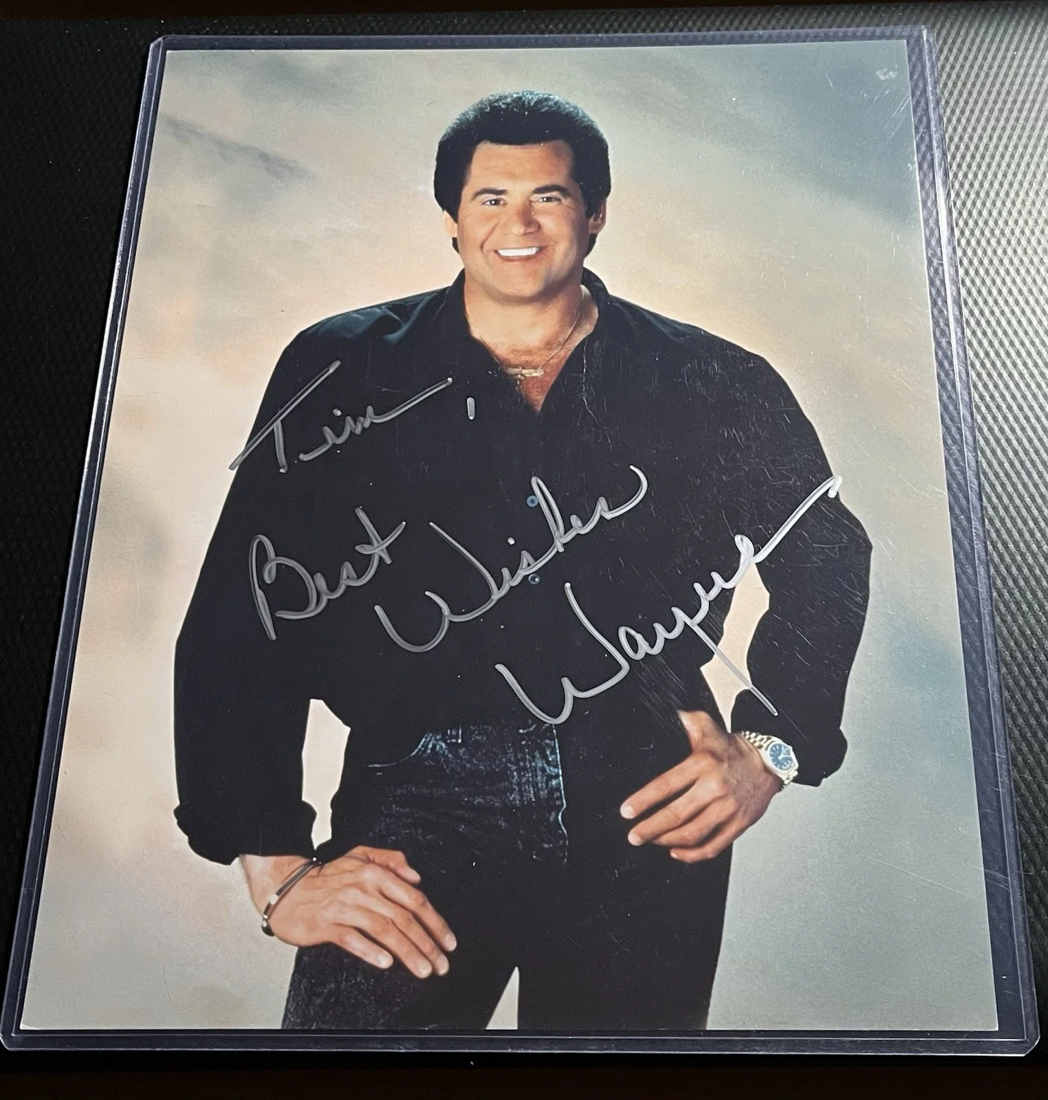 Wayne Newton Singer / Performer Signed 8x10 Photograph w/ COA Top Loader, image 2