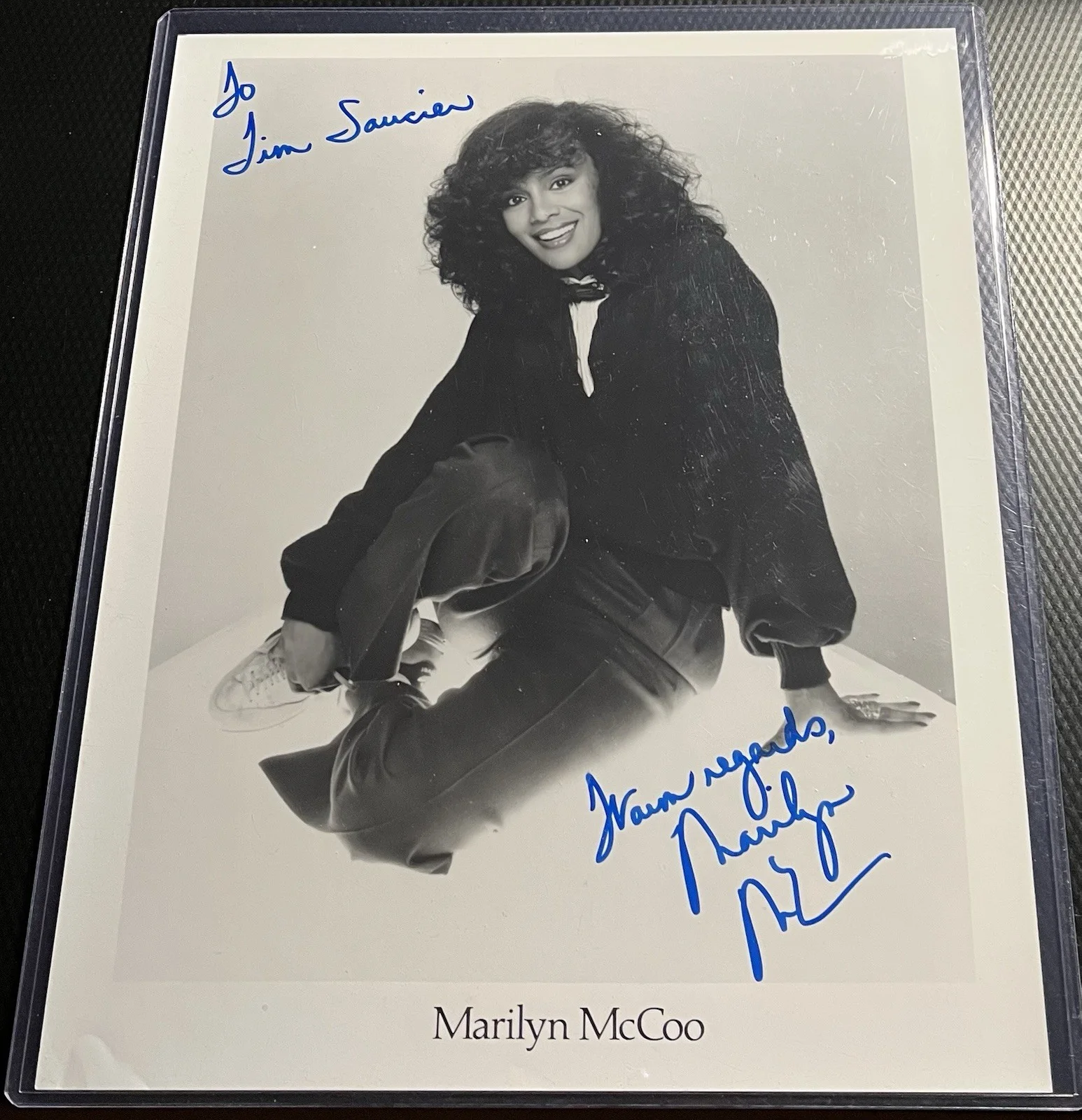 Marilyn McCoo Singer Signed 8x10 Black & White Photograph w/ COA Top Loader, изображение 2