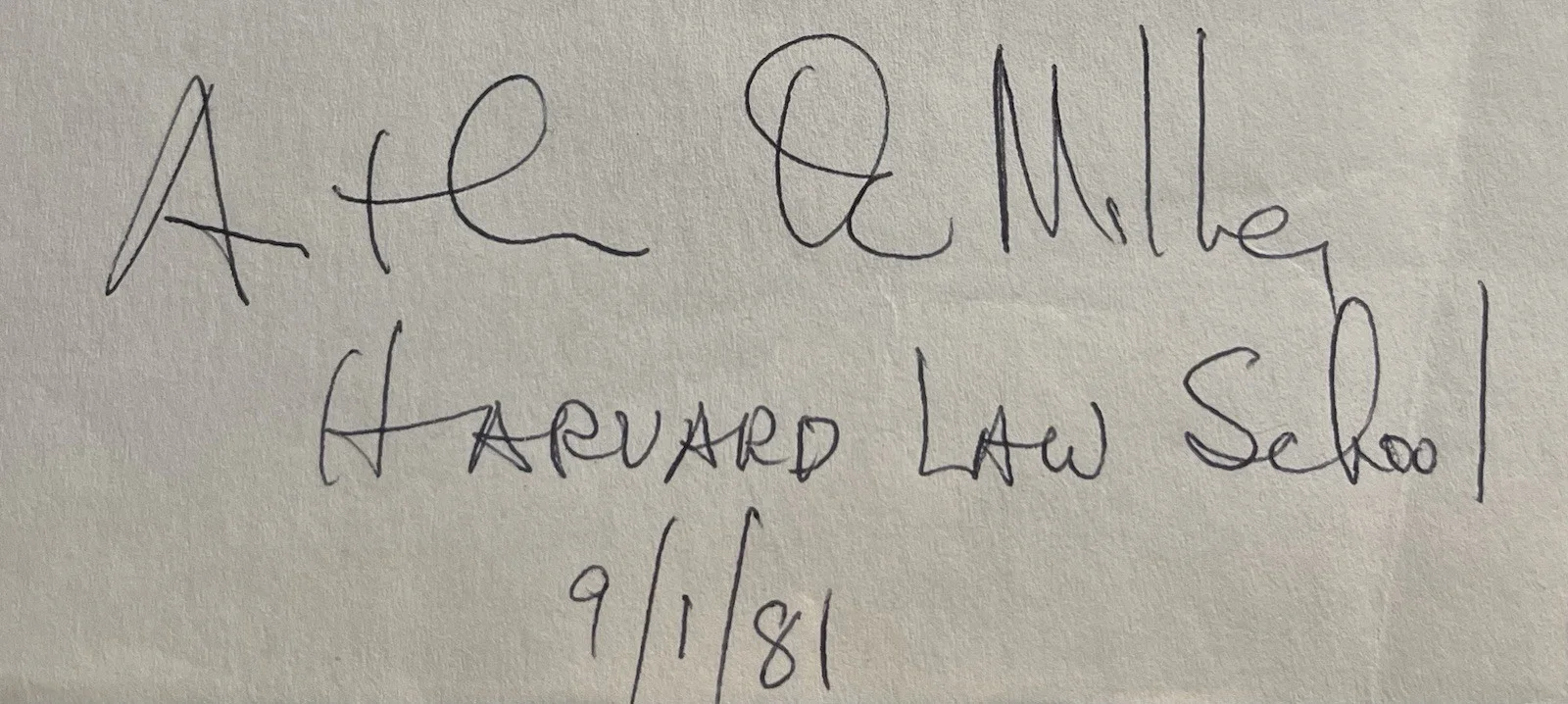 Arthur Miller — Arthur Miller Harvard Law School Signed Cut Sheet Autograph w/ COA & Top Loader, image 5
