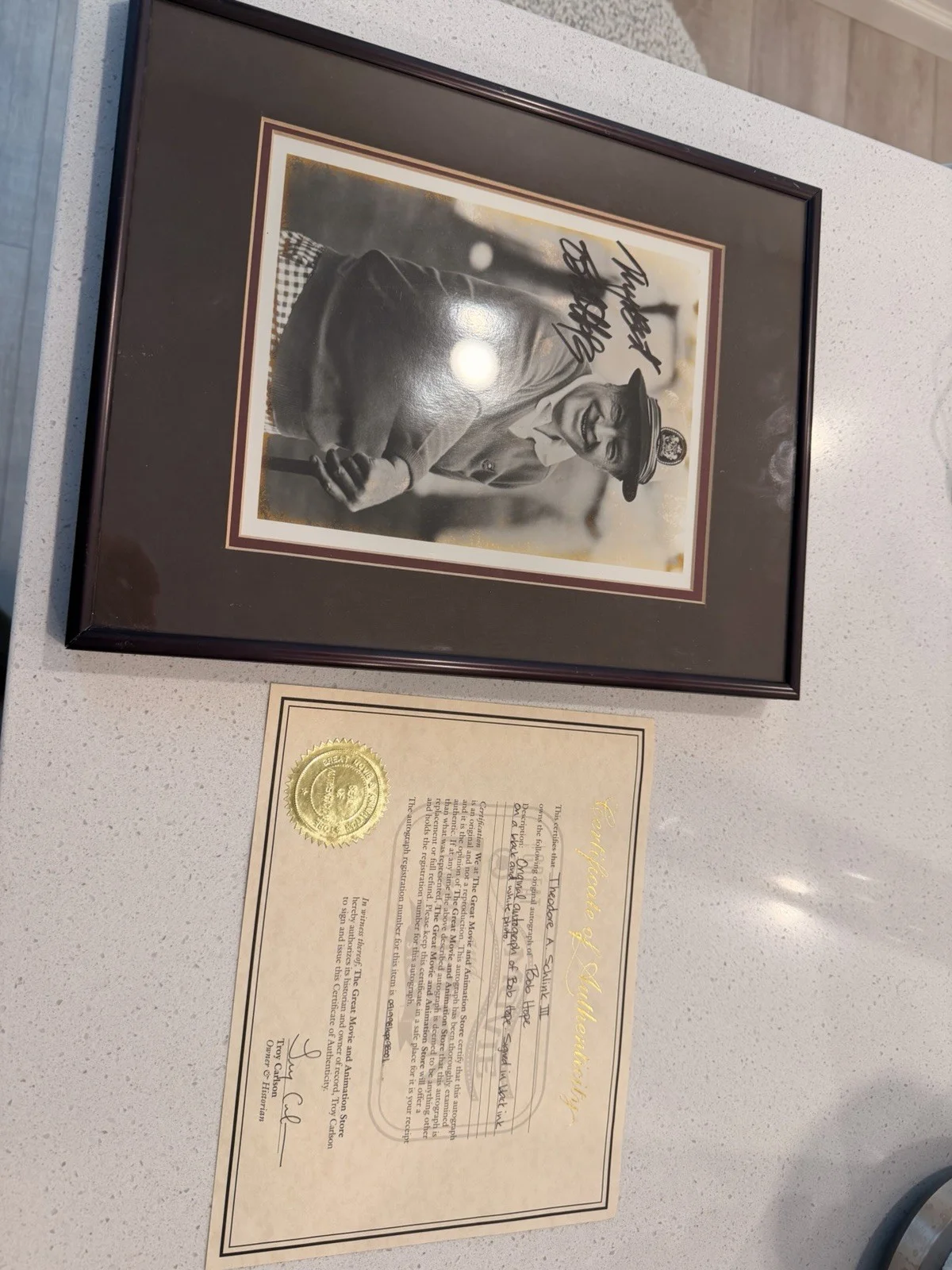 Bob Hope — Bob Hope Signed Autographed 9x7 Photo - Comedian Actor Authenticated, image 2