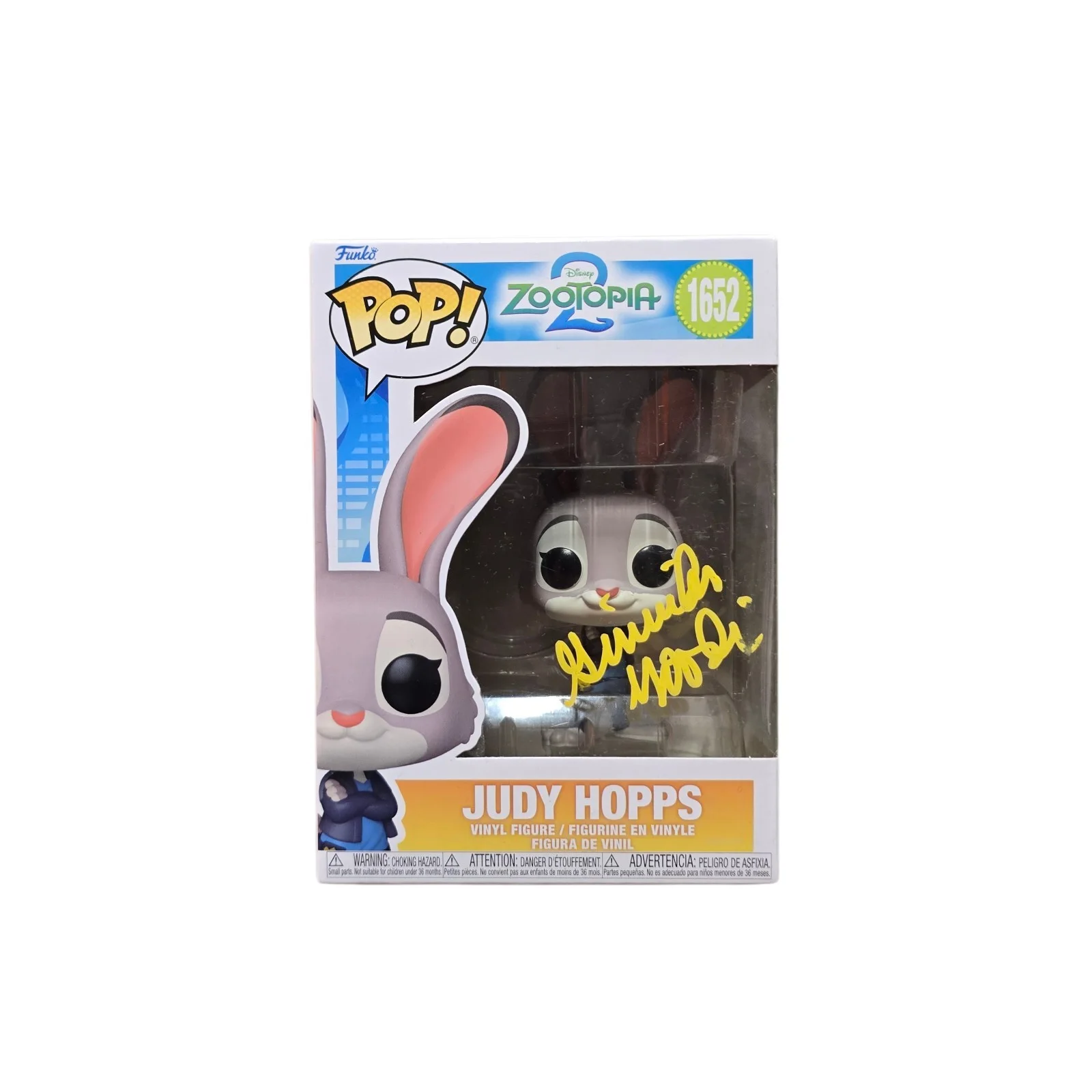 Ginnifer Goodwin — Ginnifer Goodwin Signed Judy Hopps Funko 1652 Zootopia 2 SWAU Authenticated RARE