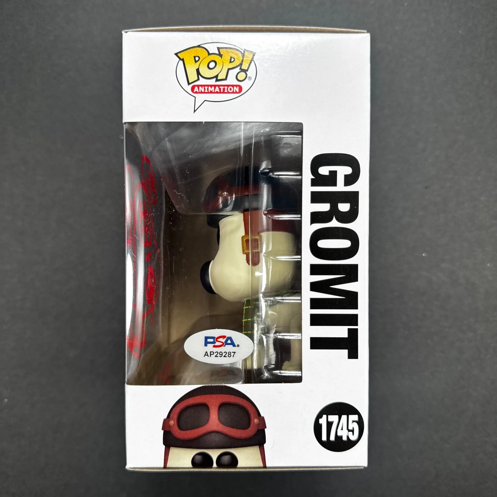 Nick Park Signed Autograph Gromit Funko Pop Sketch #1745 PSA/DNA AUTHENTIC, image 2