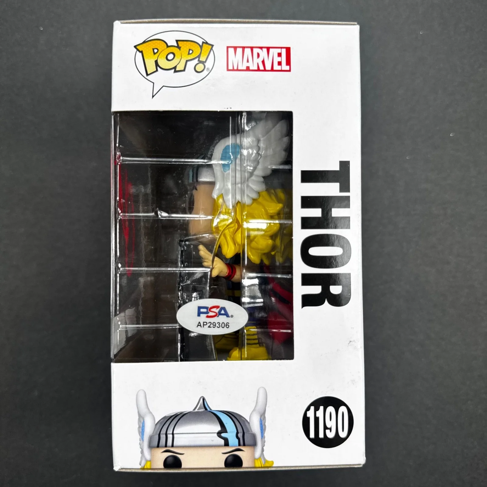 Chris Hemsworth — Chris Hemsworth Signed Autograph Marvel Avengers Thor Funko Pop 1190 PSA/DNA COA, image 2