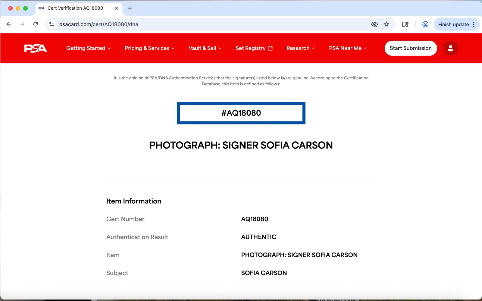 Sofia Carson — Sofia Carson signed 8x10 photo autograph PSA DNA Carry-On, image 3
