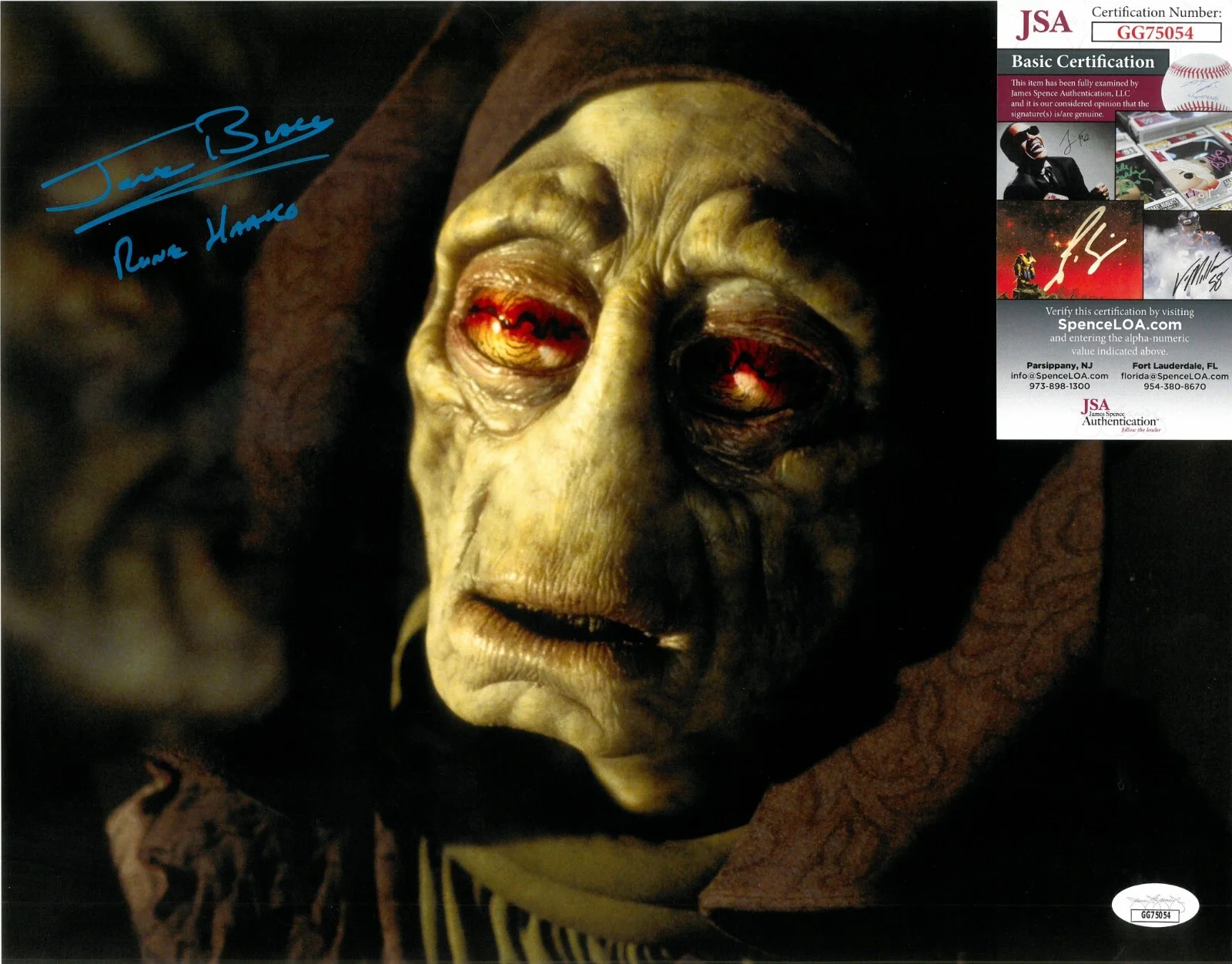 Jerome Blake — Jerome Blake Signed 11x14 Photo Autographed JSA COA Rune Haak The Phantom Menace, изображение 2