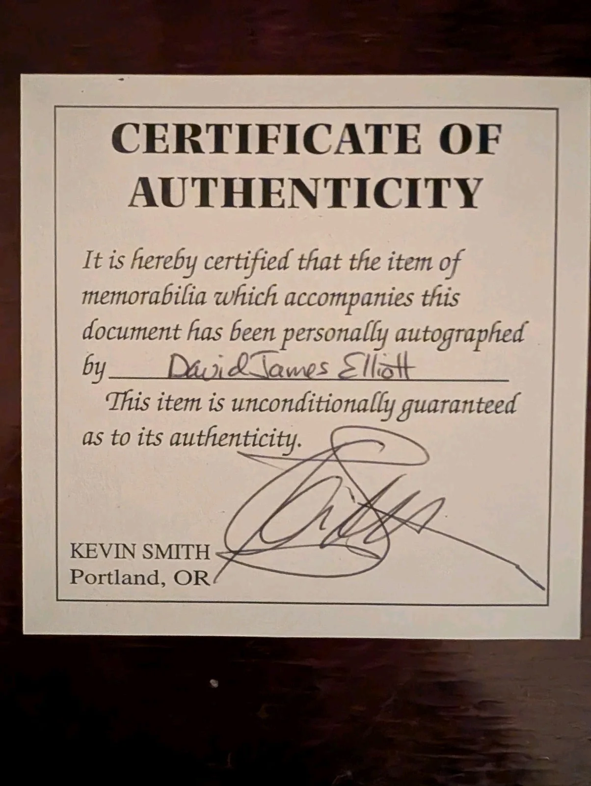 DAVID JAMES ELLIOTT — DAVID JAMES ELLIOTT as HARMON RABB JR. HAND SIGNED 8X10 PHOTO WITH COA., изображение 3