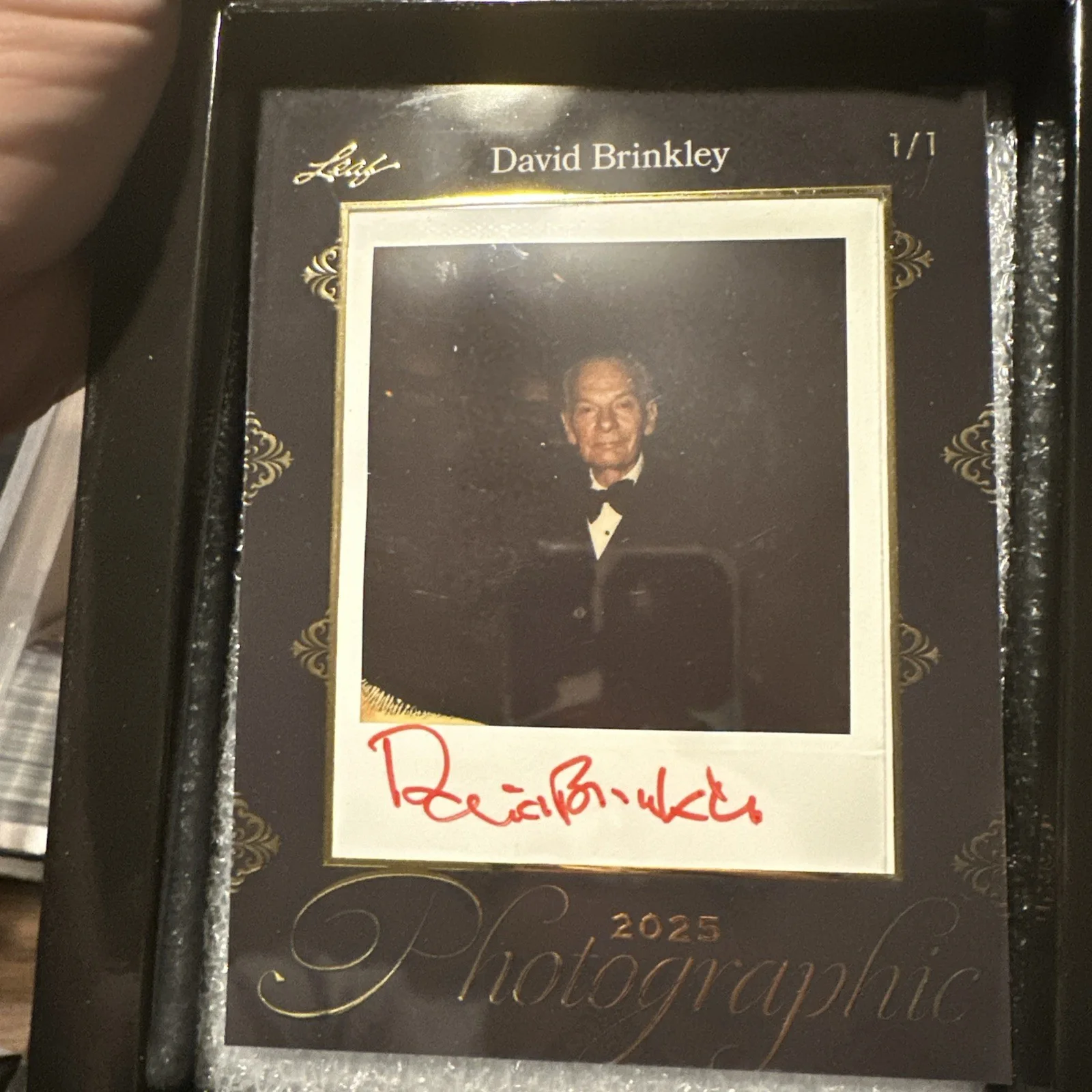 2025 LEAF PHOTOGRAPHIC AUTO POLAROID 1/1 David Brinkley NBC ABC Newscaster 🔥, image 2
