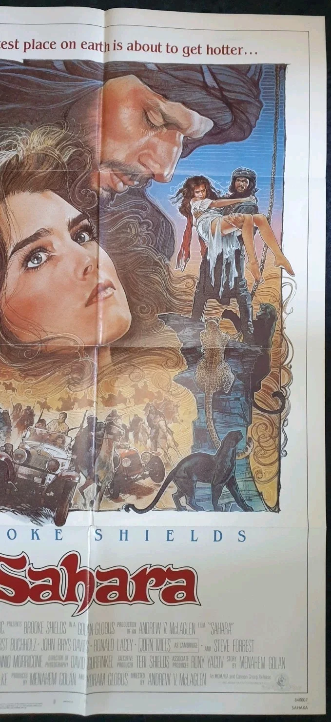 Sahara (1983) Original US One Sheet Movie Poster Folded – Brooke Shields, image 2