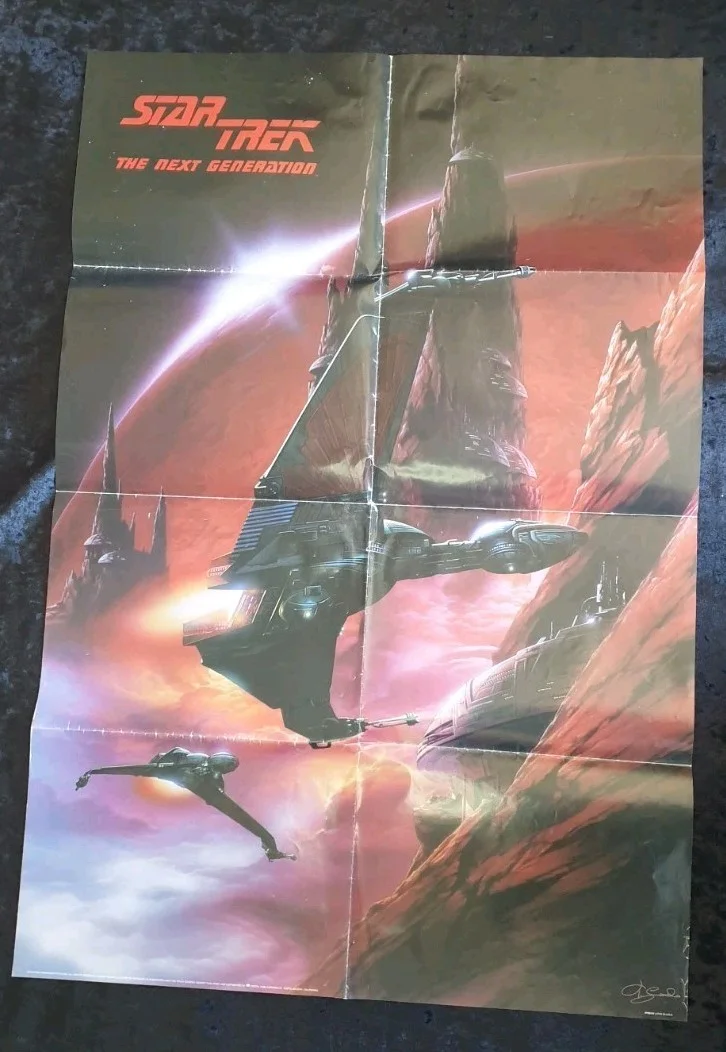 Star Trek: The Next Generation Original US TV Promo Poster 36x24 Folded, image 3
