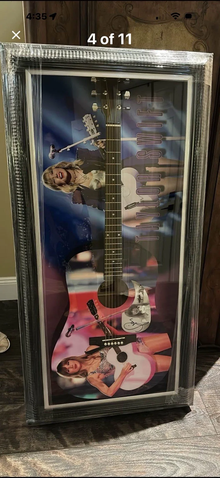 Taylor Swift Shadow Box Authentic Guitar And Autograph, image 3