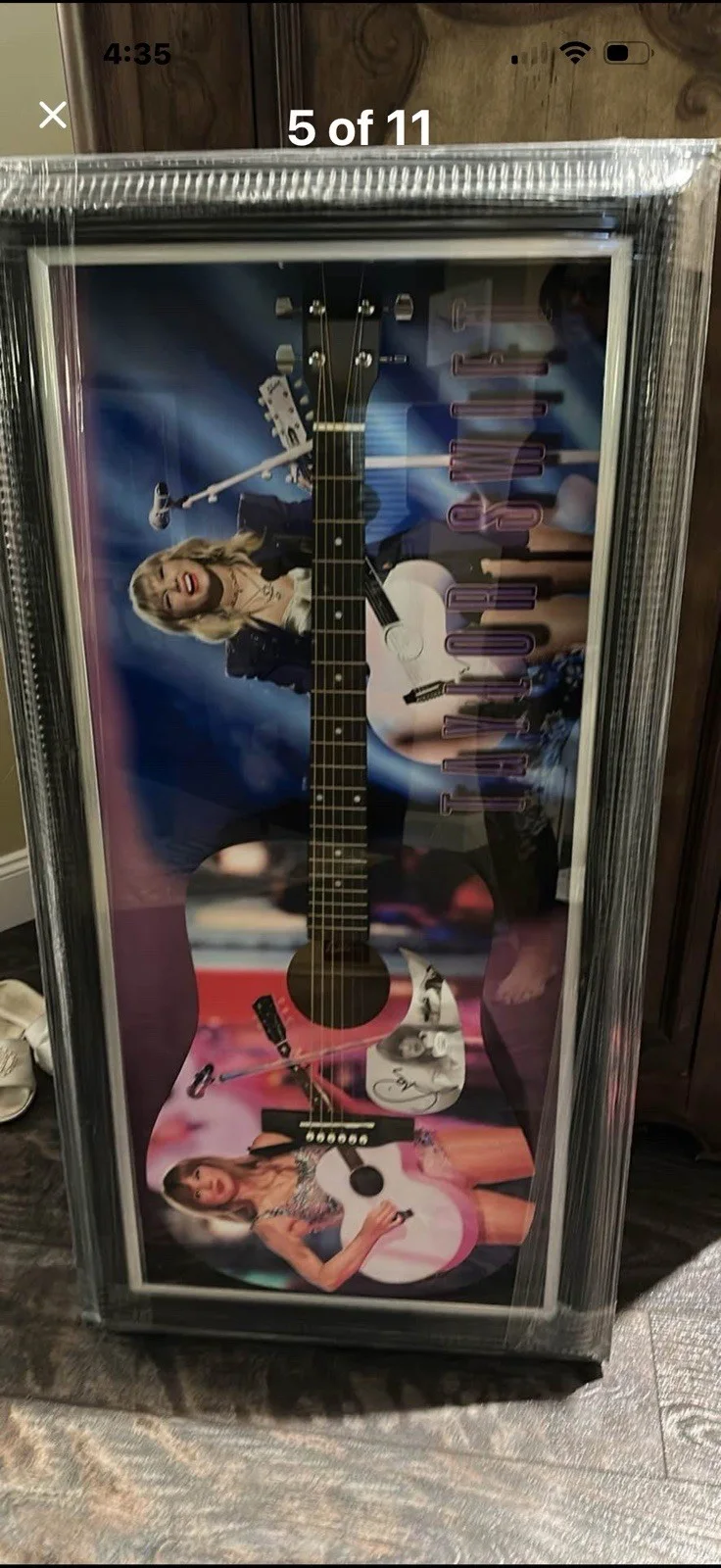 Taylor Swift Shadow Box Authentic Guitar And Autograph, image 4